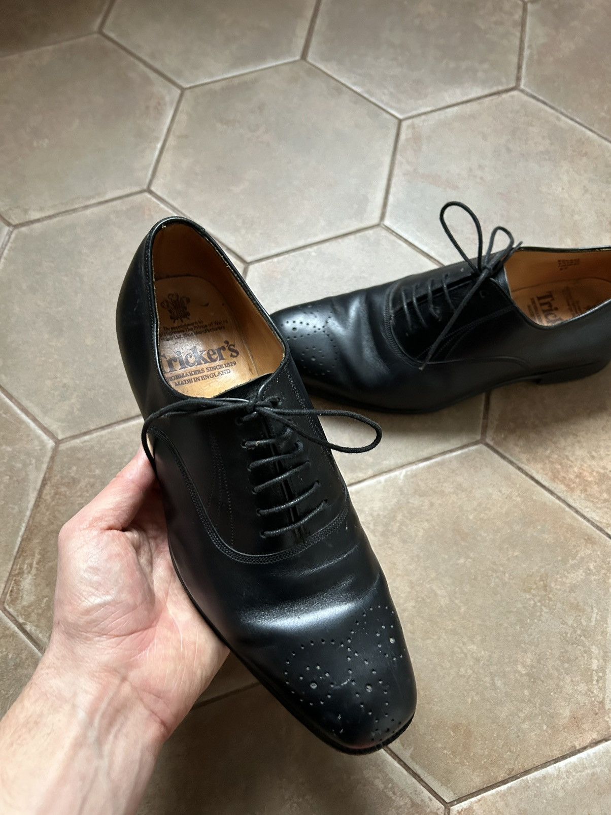 Tricker's Trickers Derby Brogue Shoes Leather size uk6.5 us7.5 Size US 7.5 / EU 40-41 - 2 Thumbnail