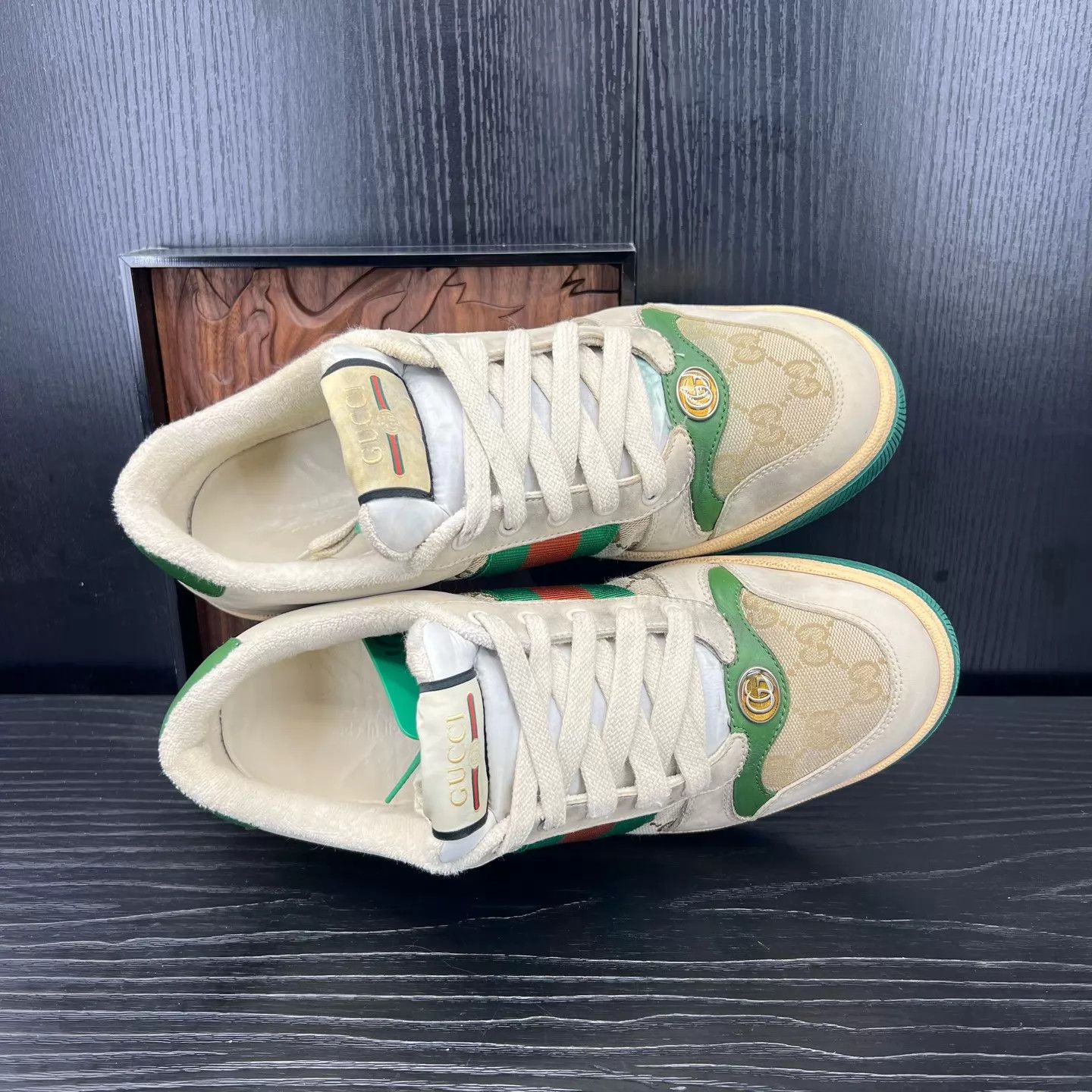 Gucci Gucci Dirty Sneakers Gray-Green US7/EU41 Size US 8 / EU 41 - 6 Thumbnail