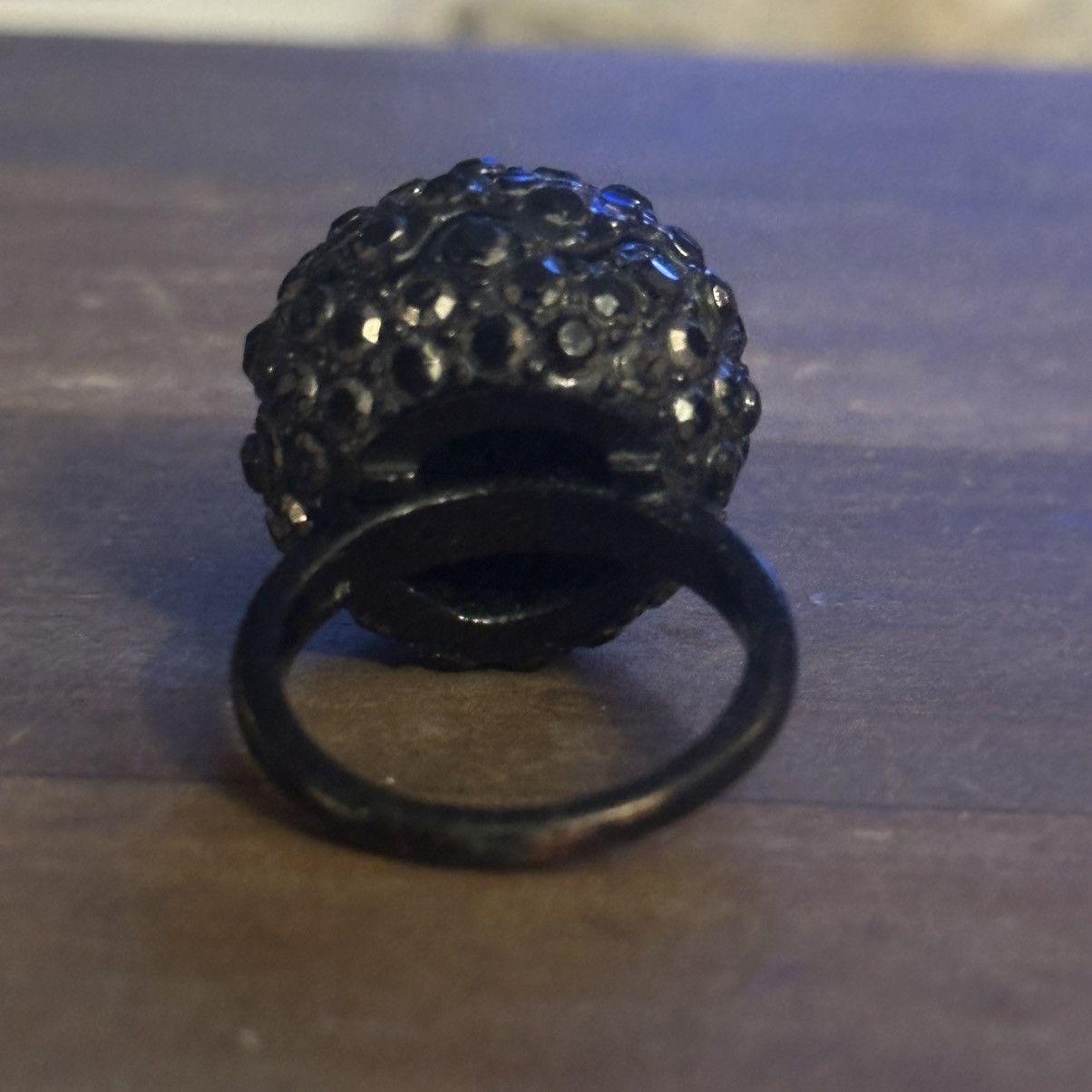Other Black paved rhinestone ball ring Size ONE SIZE - 4 Thumbnail