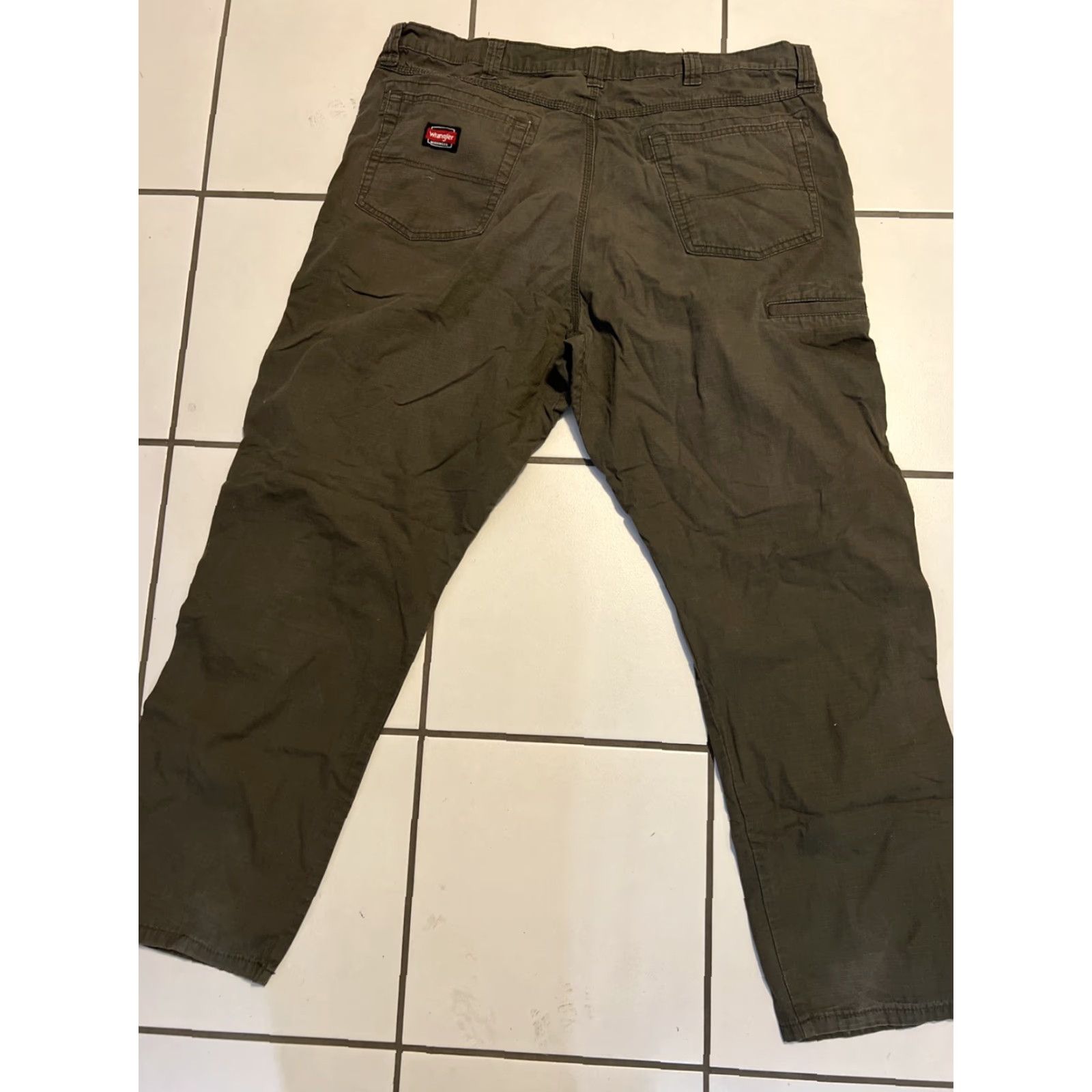 Wrangler VINTAGE Wrangler Cargo Pants Mens 40x31 Green Ripstop Canvas Baggy Workwear Y2K Size US 40 / EU 56 - 2 Thumbnail