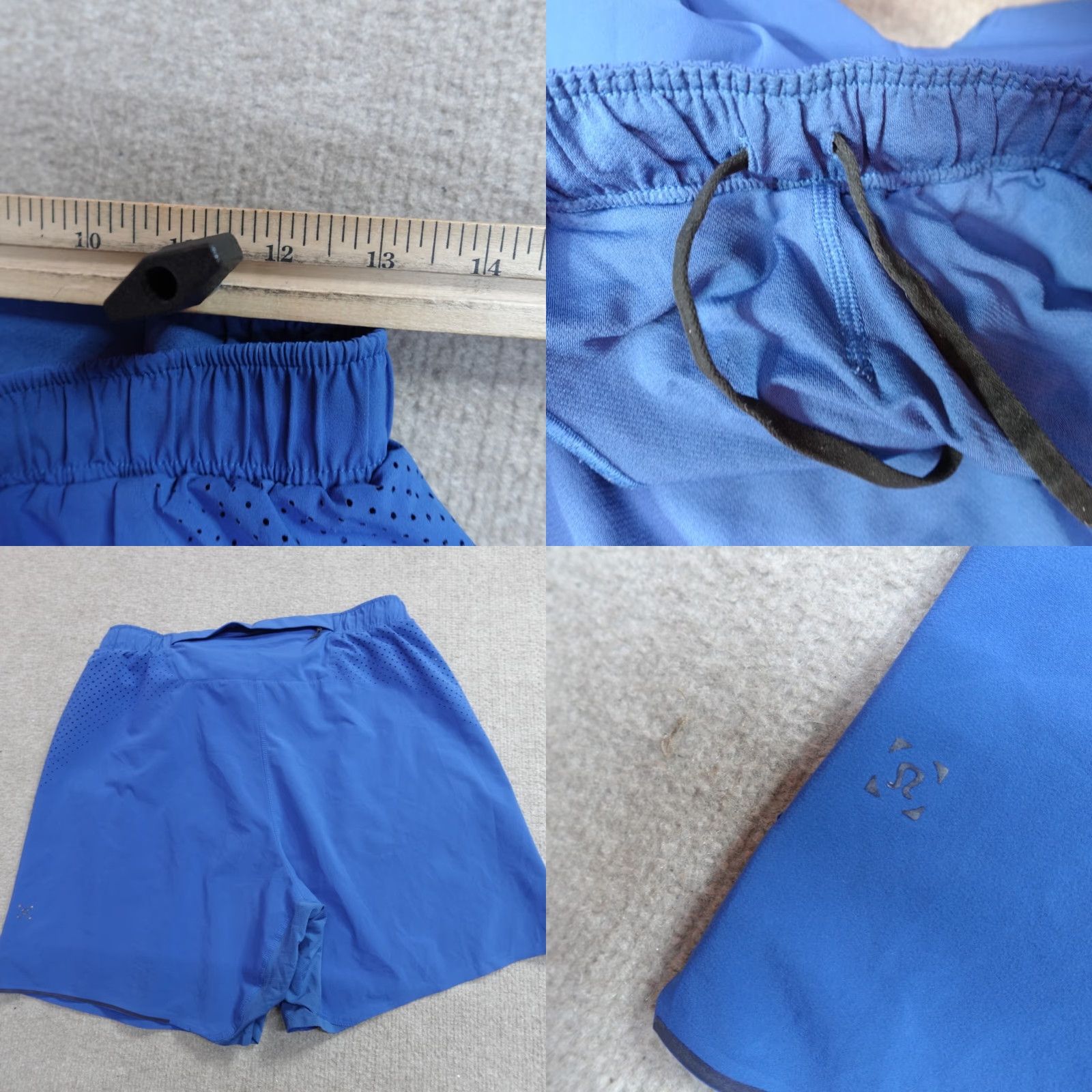 Lululemon Lululemon Shorts Men S Blue Solid Lined 5.5" Inseam Lite Speed Running LM7A35S Size US 29 - 8 Thumbnail