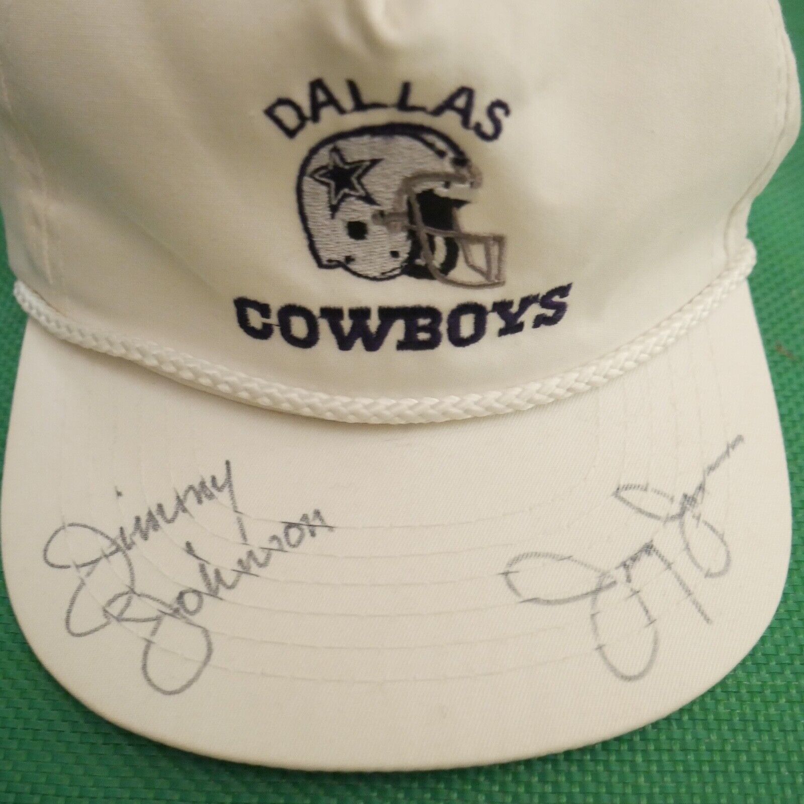 Vintage Dallas Cowboys Snapback Hat Jimmy Johnson Autograph