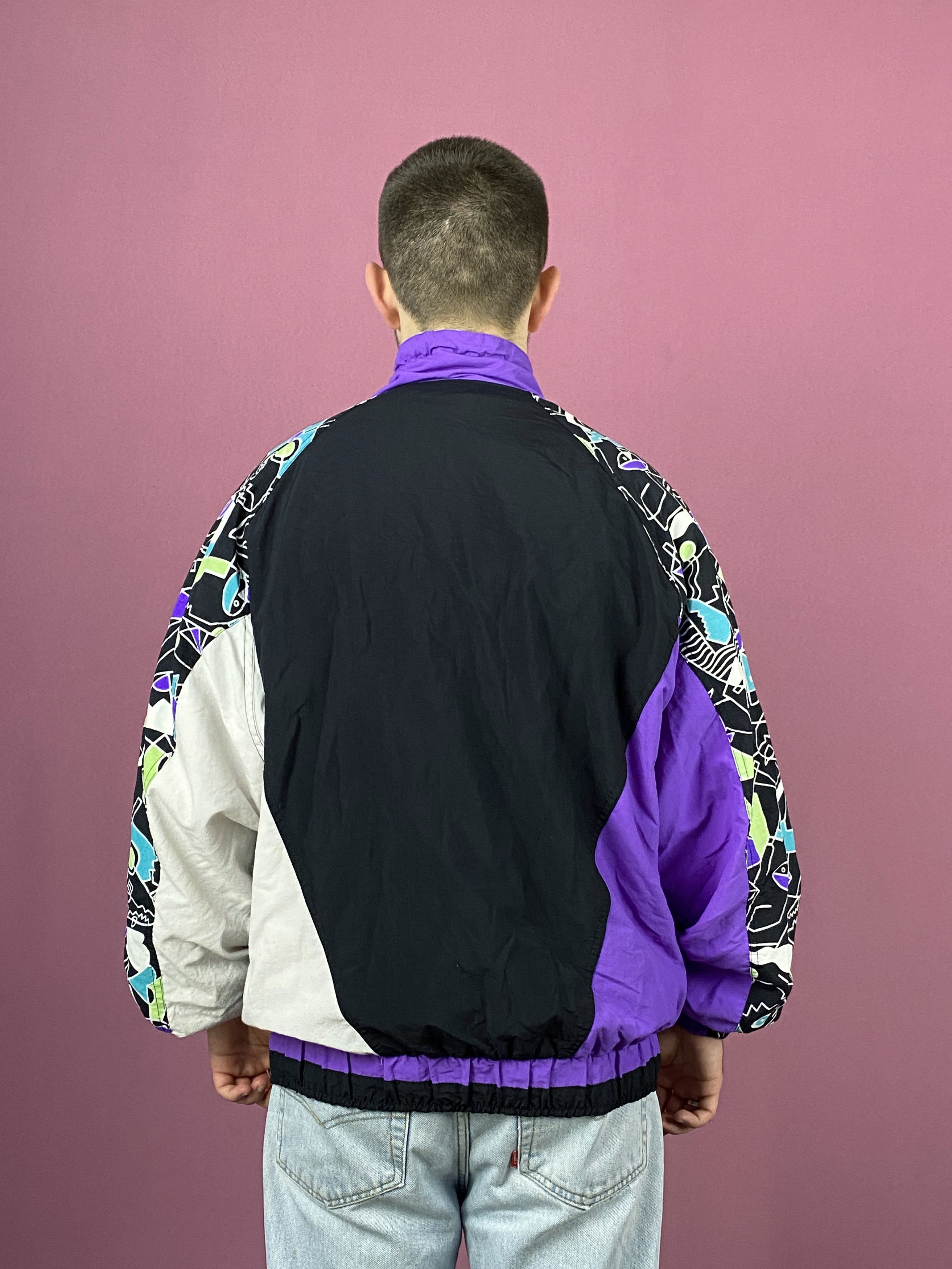 Vintage 90s Vintage Men's Windbreaker Jacket - L Size US L / EU 52-54 / 3 - 3 Thumbnail