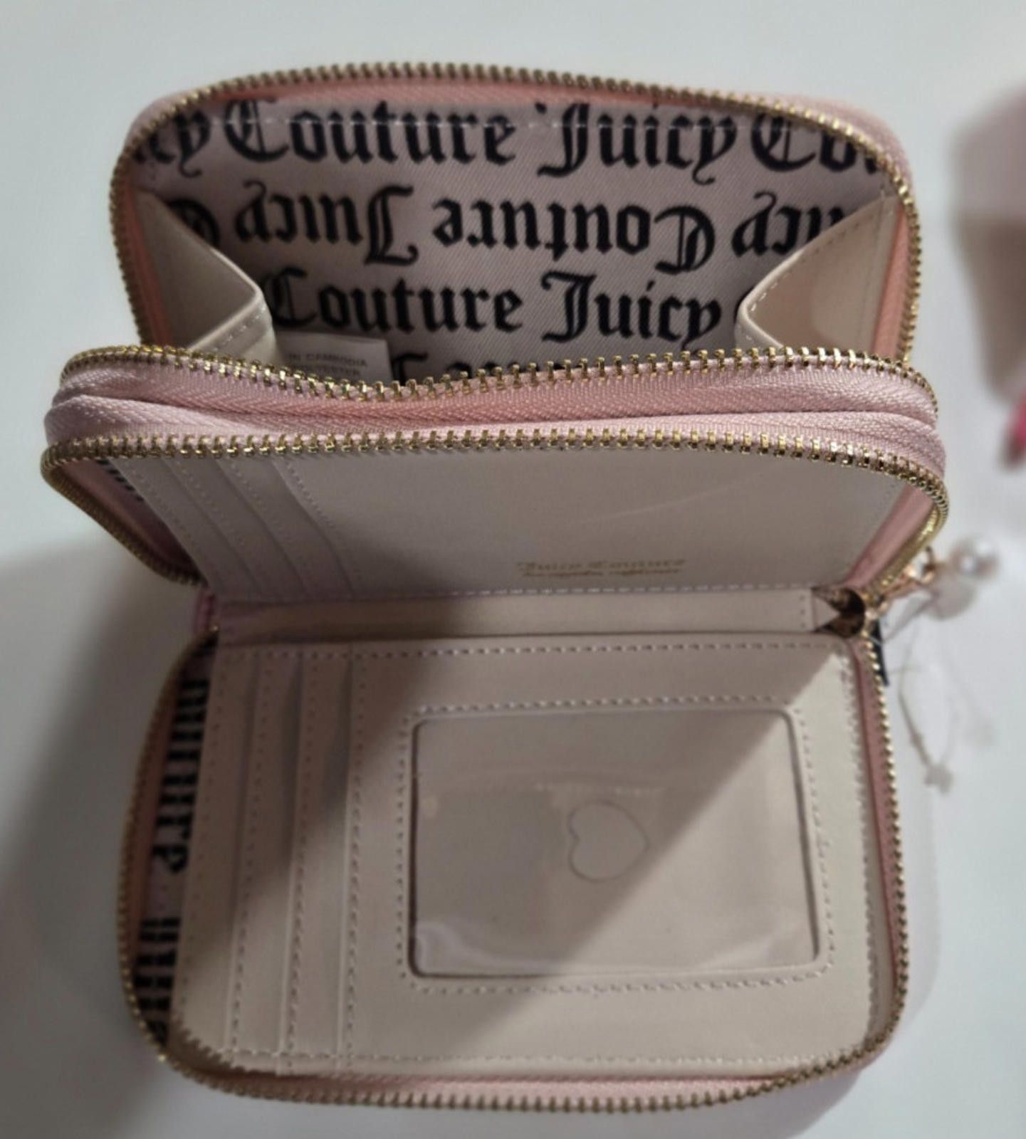 Juicy Couture Jeans Juicy Couture Velour Wallet Diamond Stones Double Zip NWT Size ONE SIZE - 5 Thumbnail