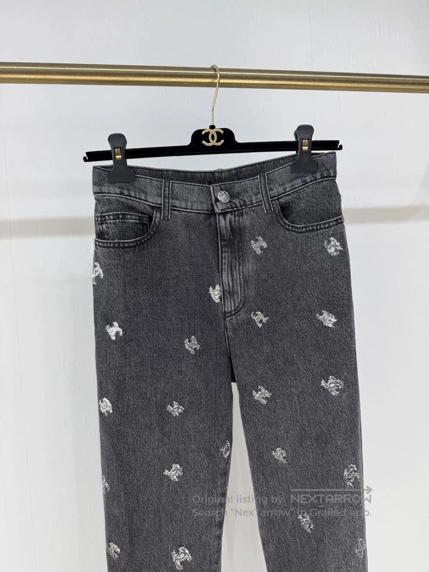 Chanel Chanel 21K CC Sequin Slim Jeans. Size US 36 / EU 52 - 2 Thumbnail