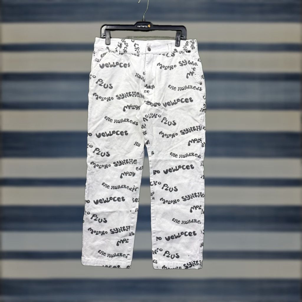 The Hundreds VINTAGE The Hundreds Clockwork Orange Pants Mens 34 Carpenter y2k White Cotton Regular Straight 28 Inseam Grunge Pants 34 Mens Size US 34 / EU 50 - 1 Thumbnail