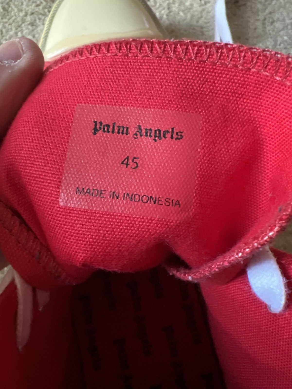 Palm Angels Palm Angels Vulcanized High Top Palm Tree Sneakers Size US 12 / EU 45 - 7 Thumbnail