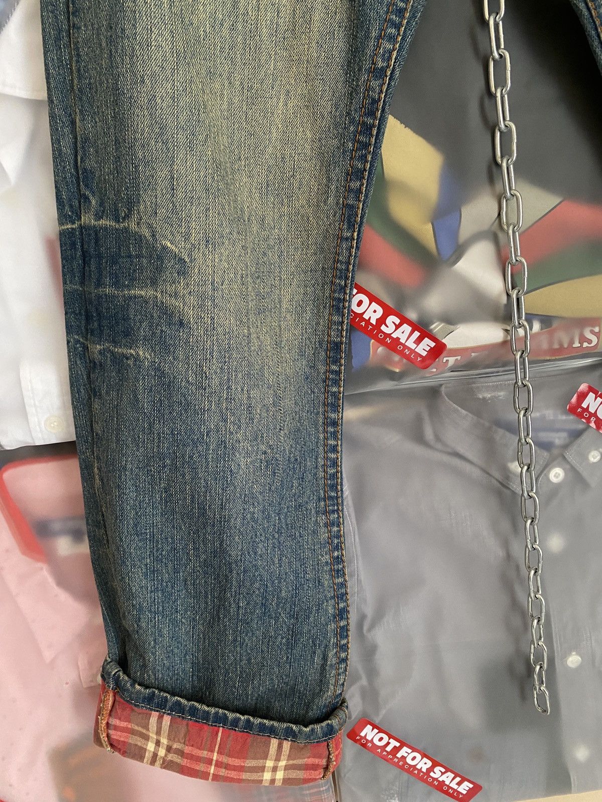 Hysteric Glamour Playchess Jeans Painted Jeans Rework Size US 33 - 5 Thumbnail