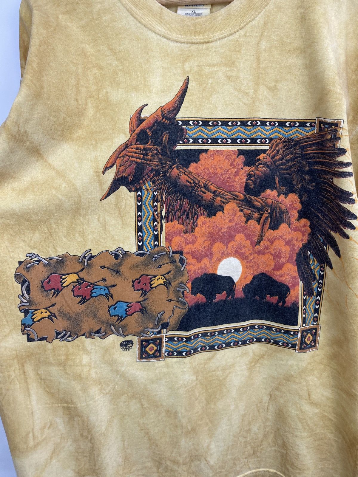 Gildan 🇺🇸 Vintage 1995 Navajo Indians Western T-Shirt Rare Retro Y2K Size US XL / EU 56 / 4 - 5 Thumbnail