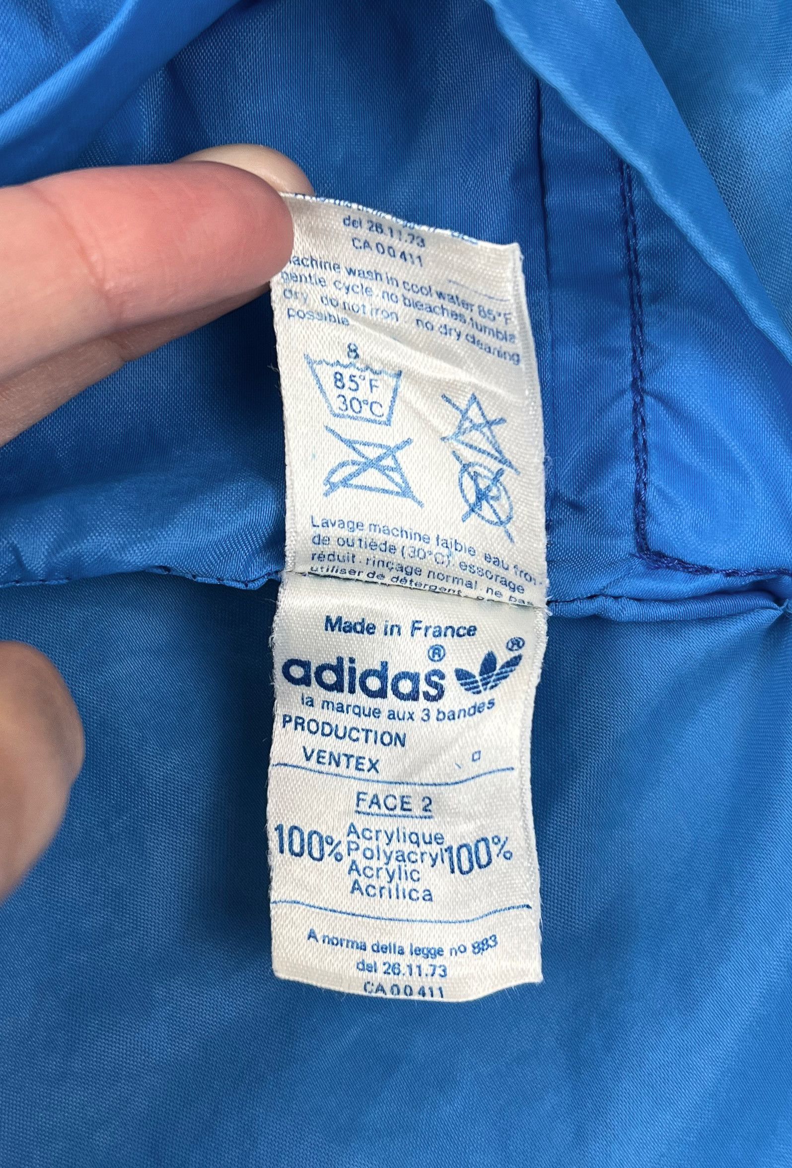 Adidas × Vintage Vintage Adidas Ventex 2 Side Bomber Jacket – Made in France Size US S / EU 44-46 / 1 - 12 Thumbnail