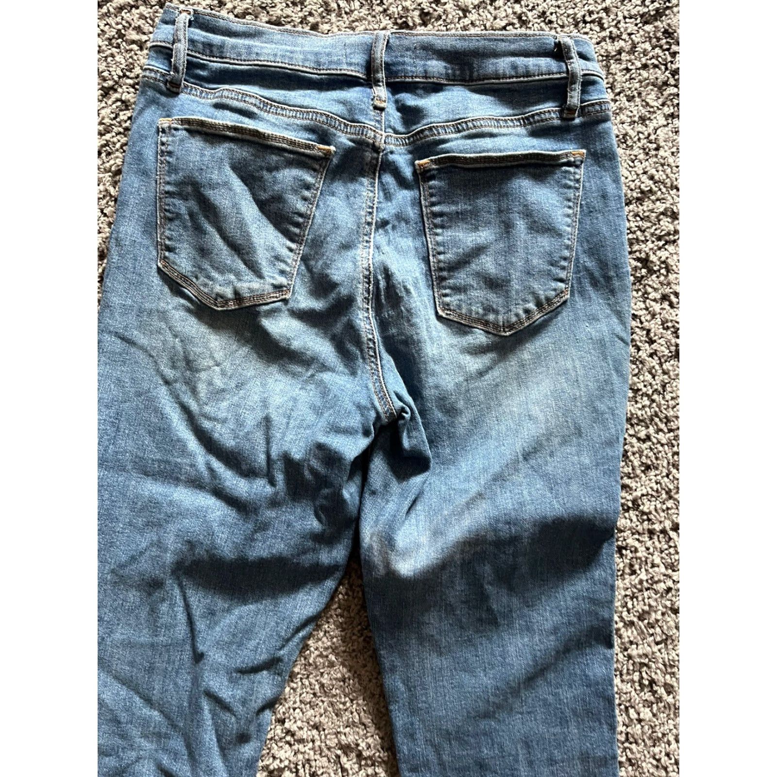 Gap Gap Jeans Cropped High-Rise Crop Flare Medium Wash Sz 30 Women 30 Regular Blue Jeans Gap Crop Flare High-Rise Size 30" / US 8 / IT 44 - 4 Thumbnail