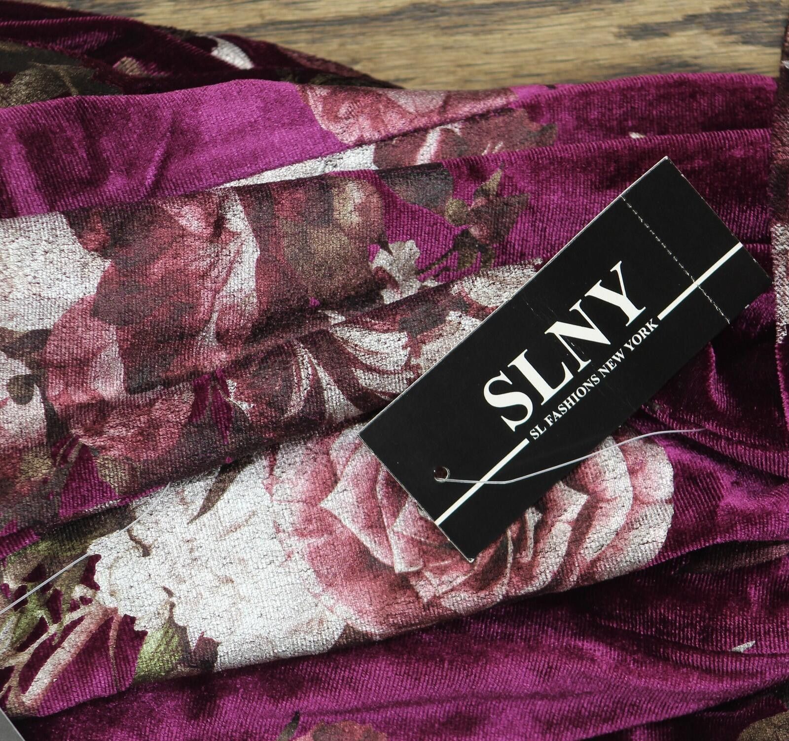 Todd Snyder Nwt Slny Velvet Floral Print Dress Magenta Purple Multi 14 Size XL / US 12-14 / IT 48-50 - 3 Thumbnail