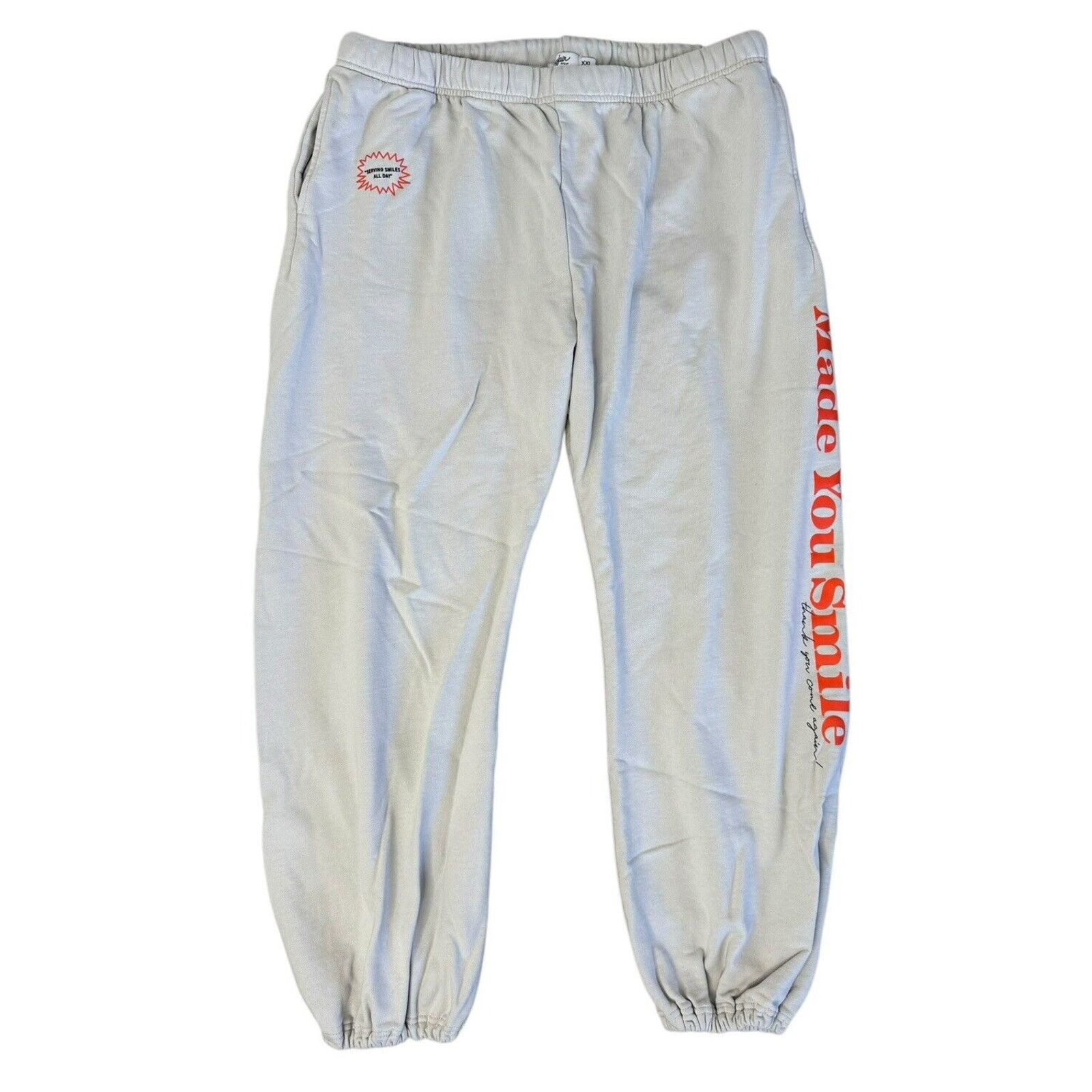 Other MAYFAIR Made You Smile Thank You Come Again Sweatpants XXL Size 38" / US 16 / IT 52 - 3 Thumbnail