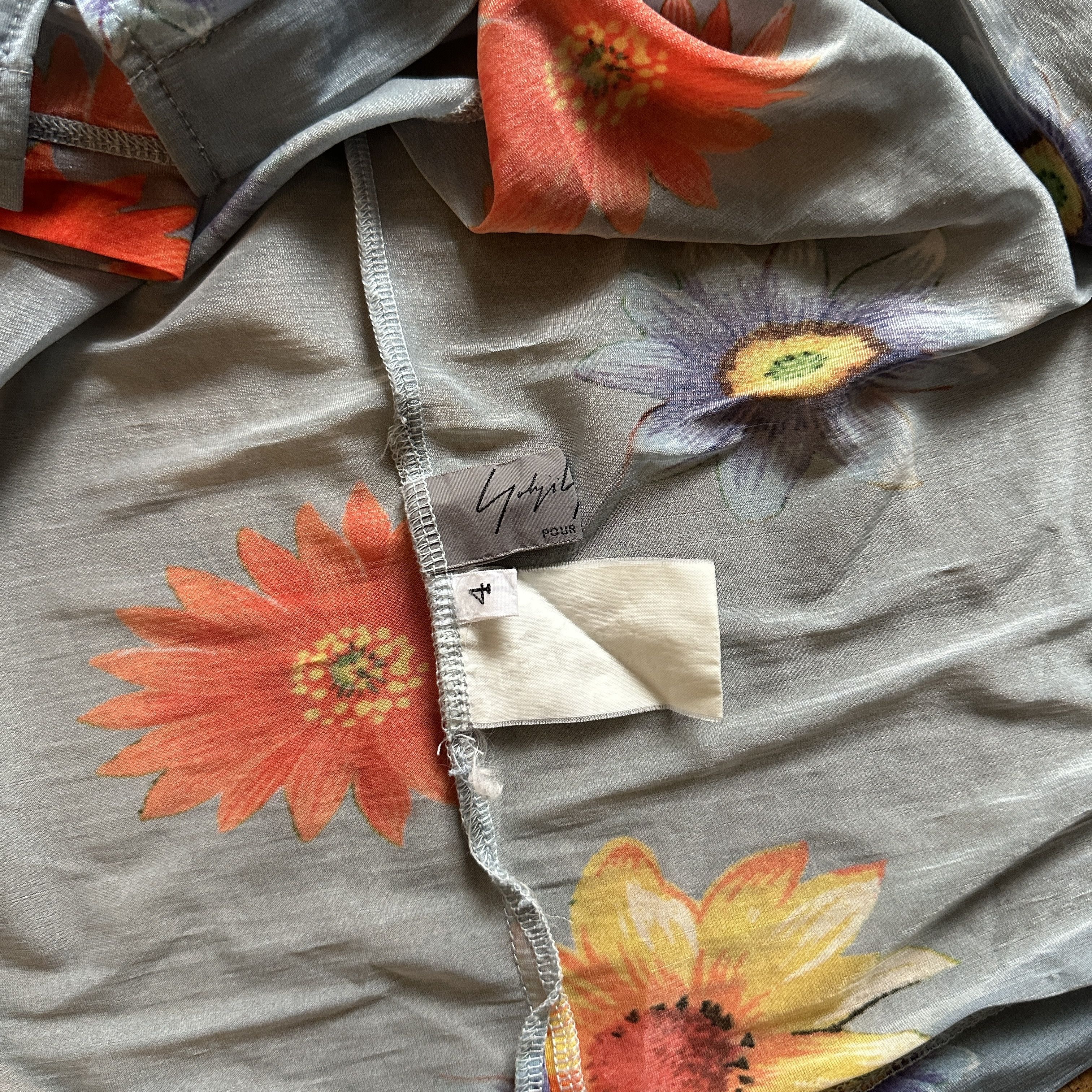 Yohji Yamamoto Pour Homme SS02 Floral Sheer Shirt Size US XL / EU 56 / 4 - 6 Thumbnail