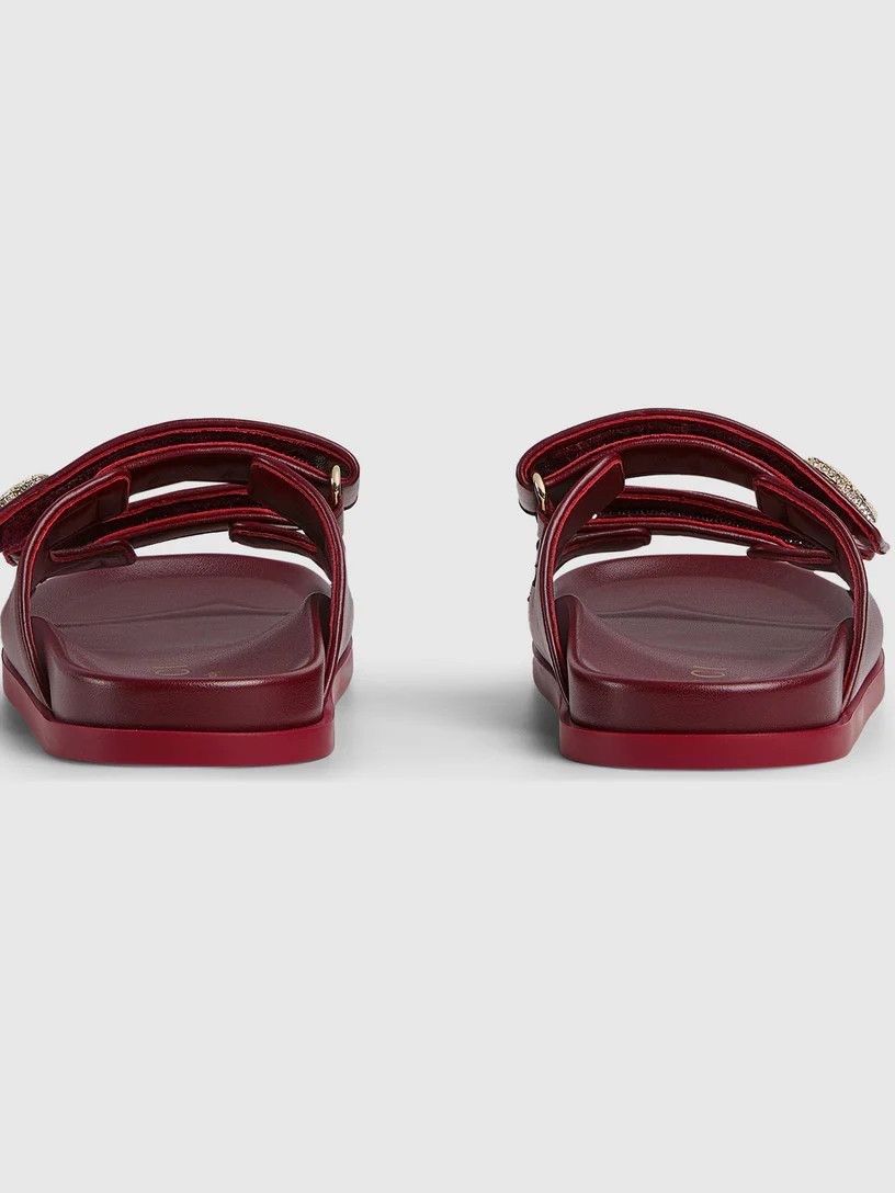 Gucci o1loc1c0326 816833 Women's Sandals With Crystal Double G Size US 7.5 / IT 37.5 - 4 Thumbnail