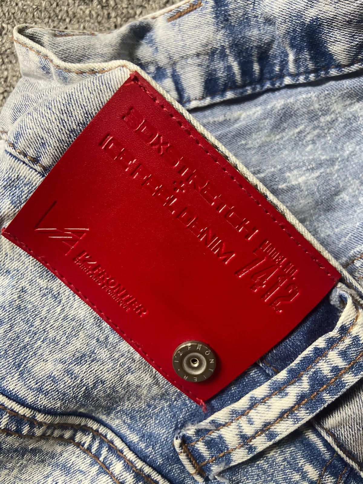 Japanese Brand Iz Frontier BDXSTRETCH + ICE FEEL DENIM CARGO JEANS (165) Size US 32 / EU 48 - 3 Thumbnail