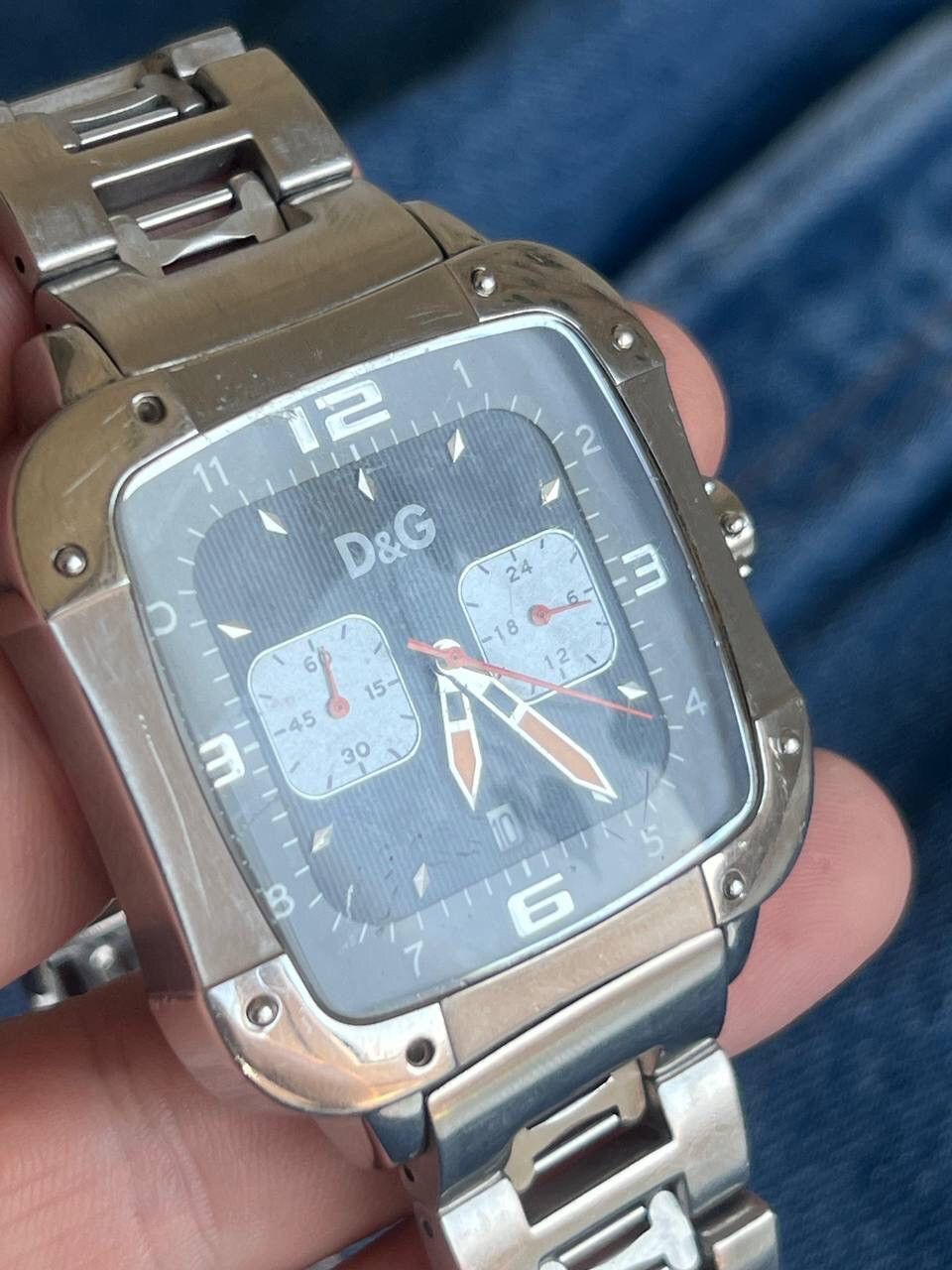 Dolce & Gabbana D&G MEN'S METAL BIG CHUNKY METAL STEEL QUARTZ WATCH 2000S Size ONE SIZE - 5 Thumbnail
