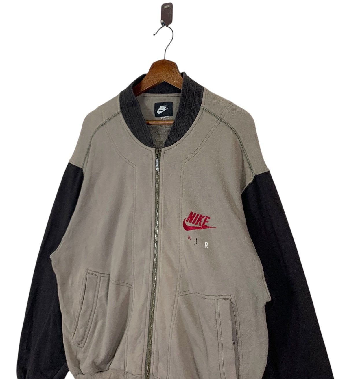 Nike × Vintage VINTAGE 90s NIKE AIR SWOOSH SPORTSWEAR ZIPPER SWEATER Size US M / EU 48-50 / 2 - 3 Thumbnail