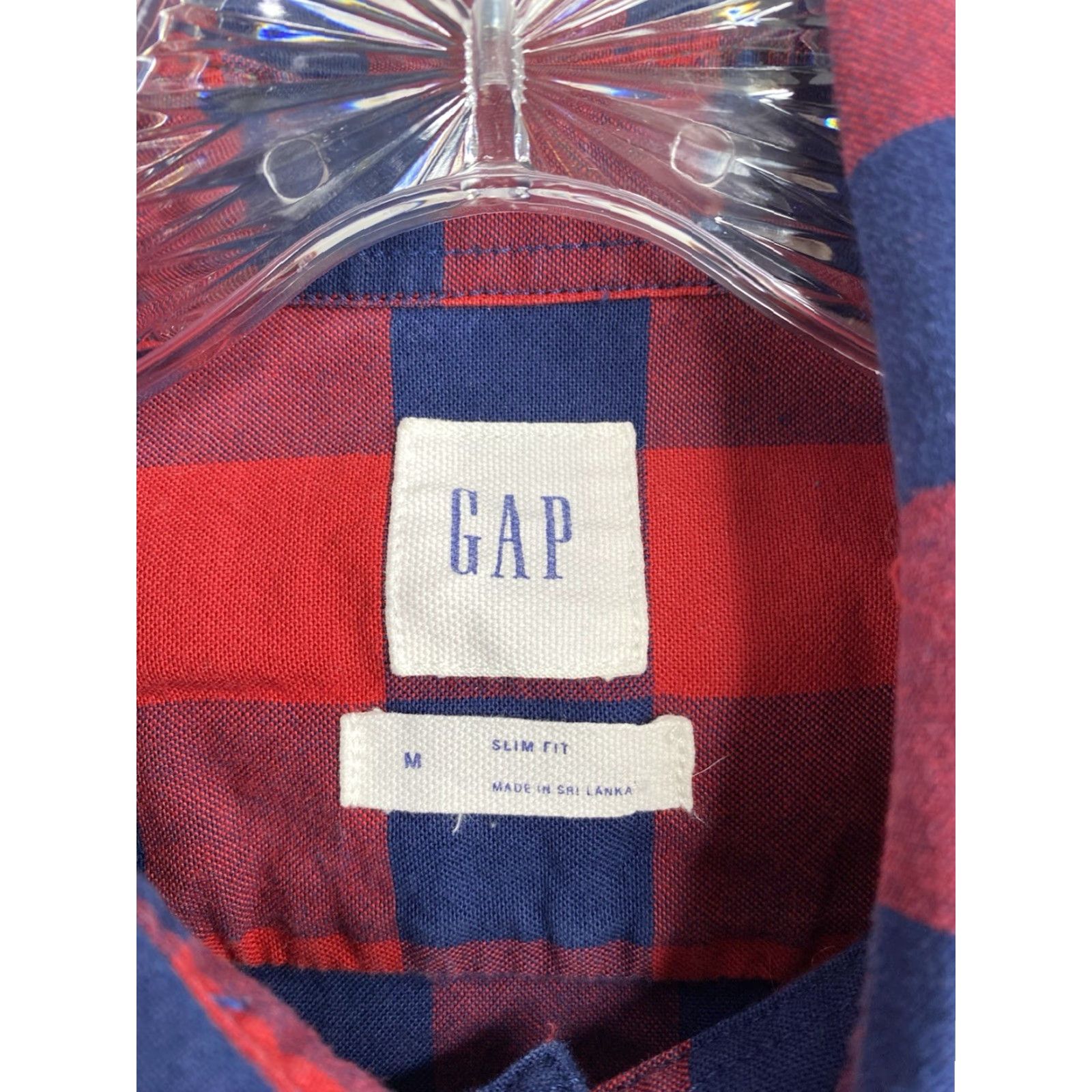 Gap Gap Button-Down Shirt Slim Fit M Red Blue Plaid Long Sleeve Casual Shirt Mens Size US M / EU 48-50 / 2 - 3 Thumbnail