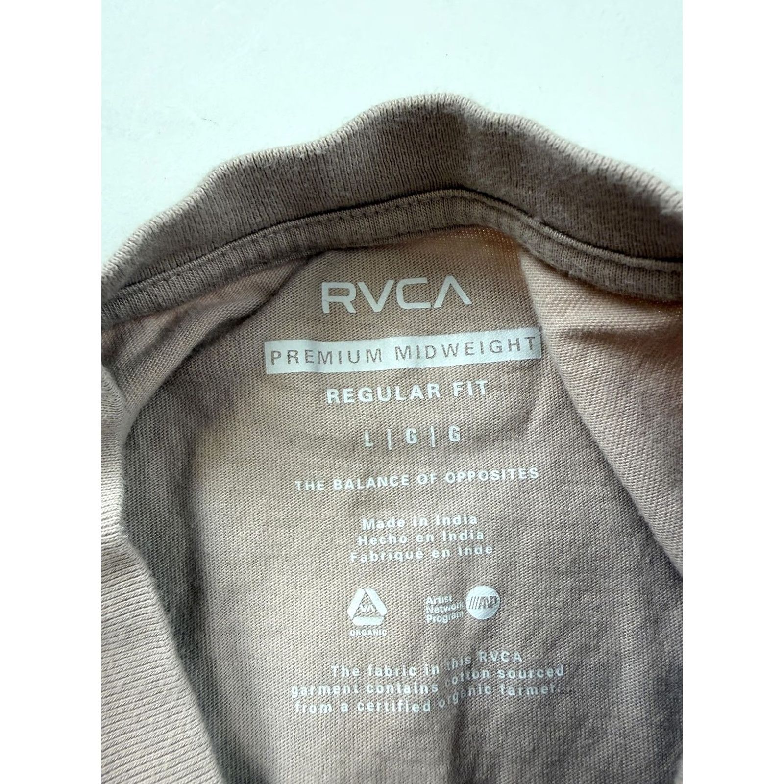RVCA RVCA Shirt Mens L Pink Topographic Map Graphic Tee Tagless Regular Fit Size US L / EU 52-54 / 3 - 3 Thumbnail