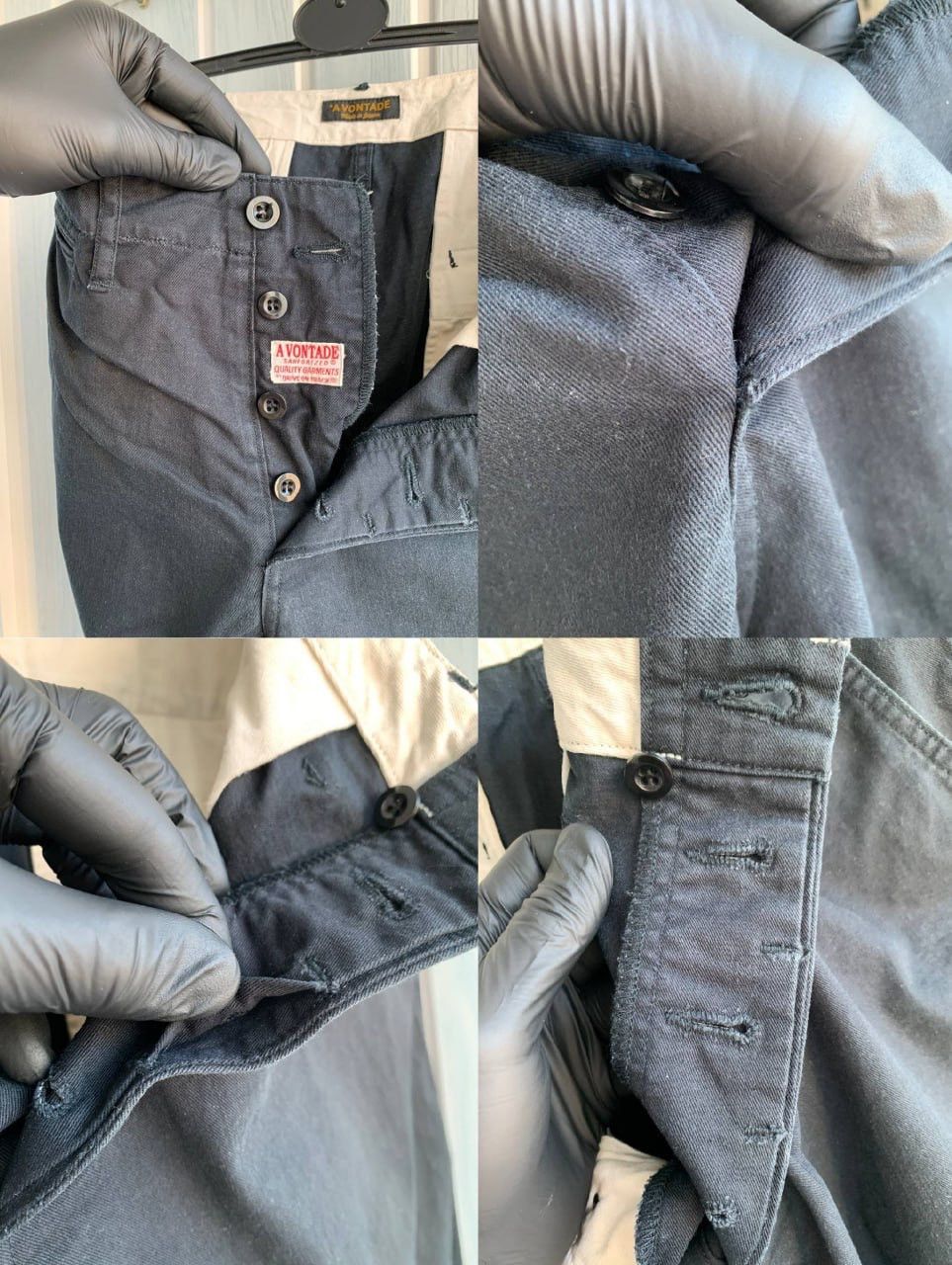 *A VONTADE × Japanese Brand A VONTADE Navy Sanforized Cotton By Drive On Track Trousers Size US 33 - 22 Thumbnail