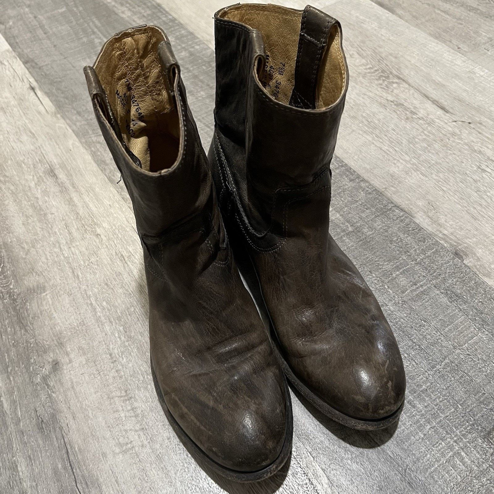Frye Frye Chelsea Brown Brushed Leather Ankle Cowboy Boots 7.5 Size US 7.5 / IT 37.5 - 2 Thumbnail