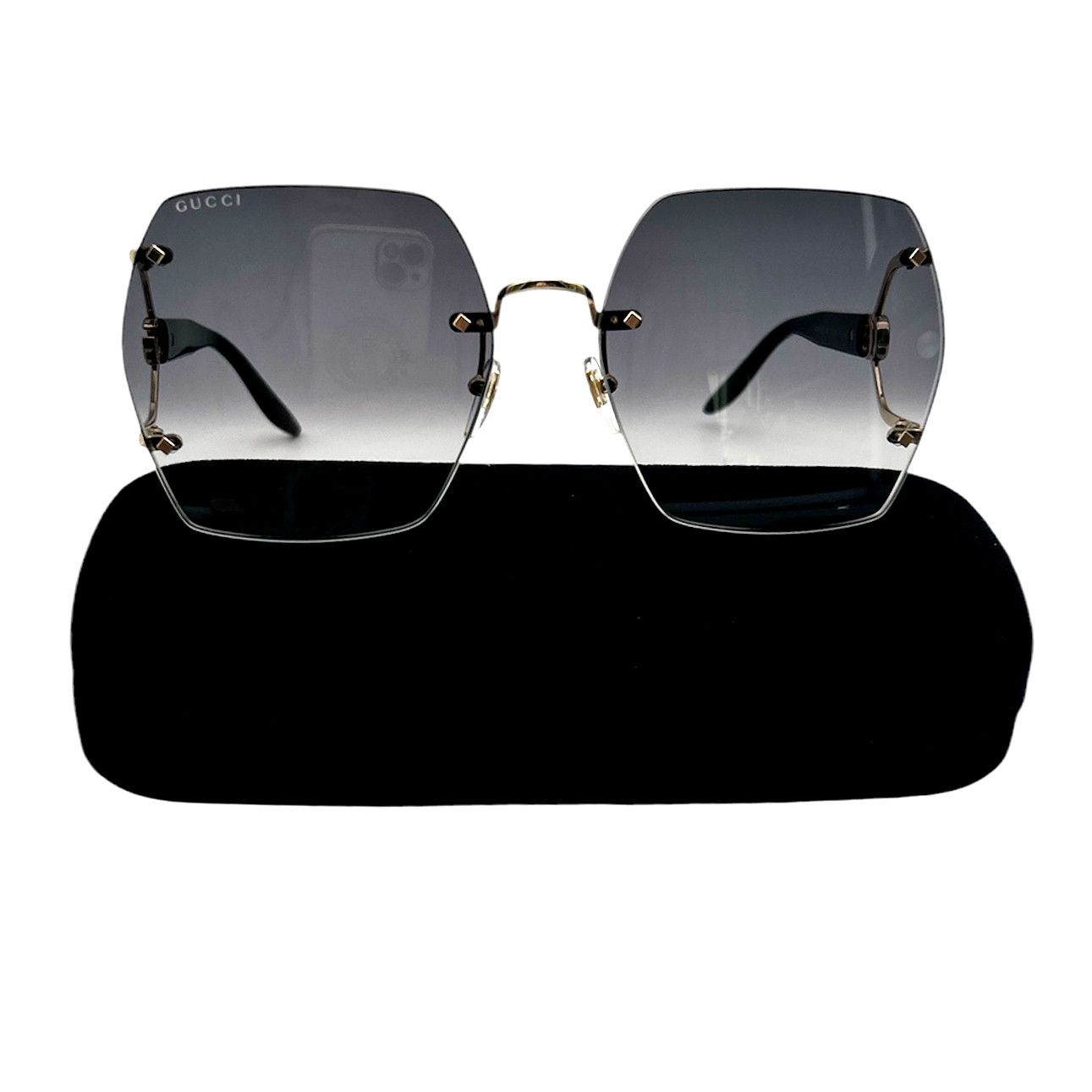 Gucci Gucci Grey Gradient Butterfly Ladies Sunglasses Retail $620 Size ONE SIZE - 10 Thumbnail