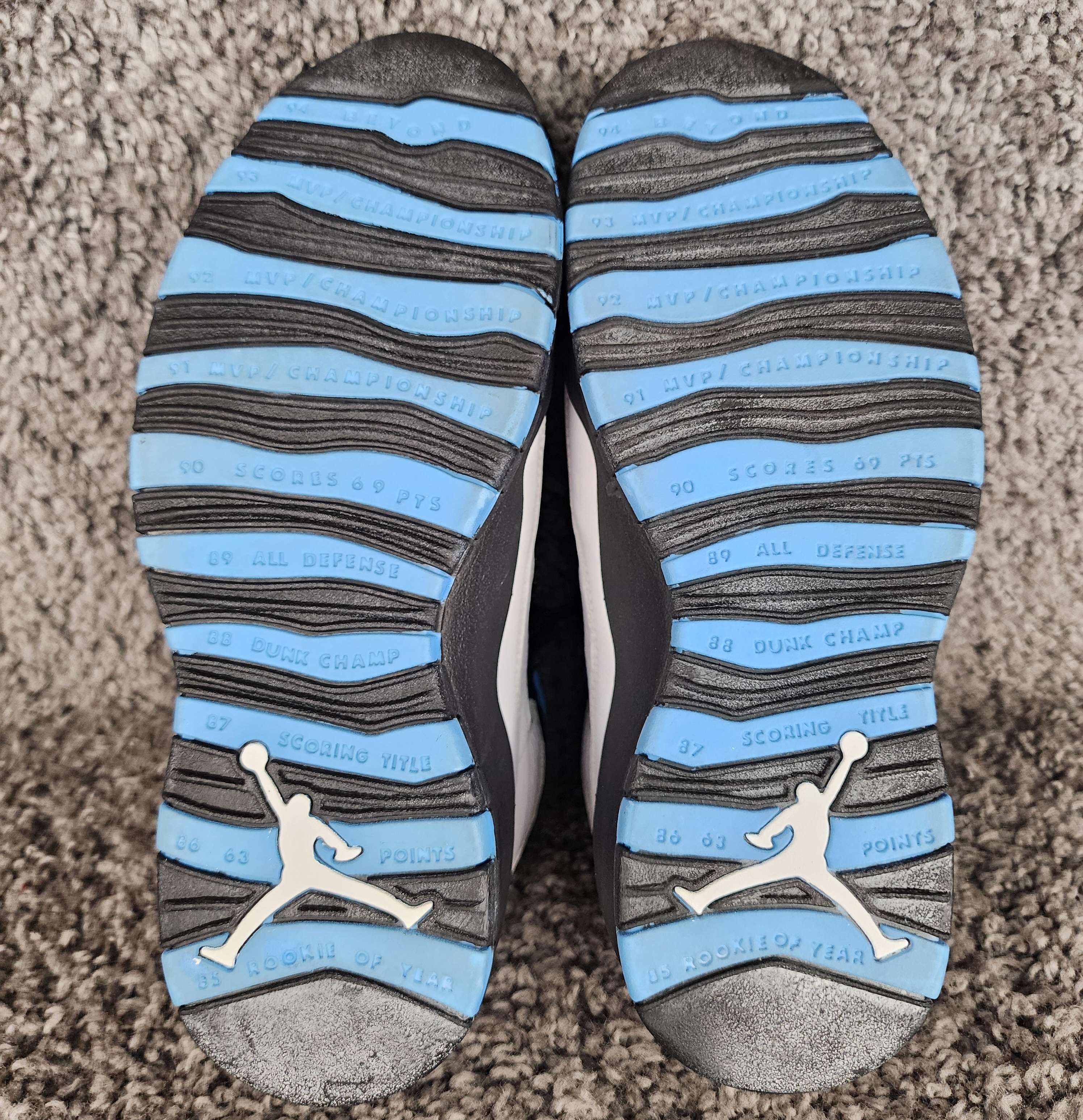 Jordan Brand Vintage Y2K Air Jordan 10 OG 'Powder Blue' 1995 Size US 9.5 / EU 42-43 - 6 Thumbnail