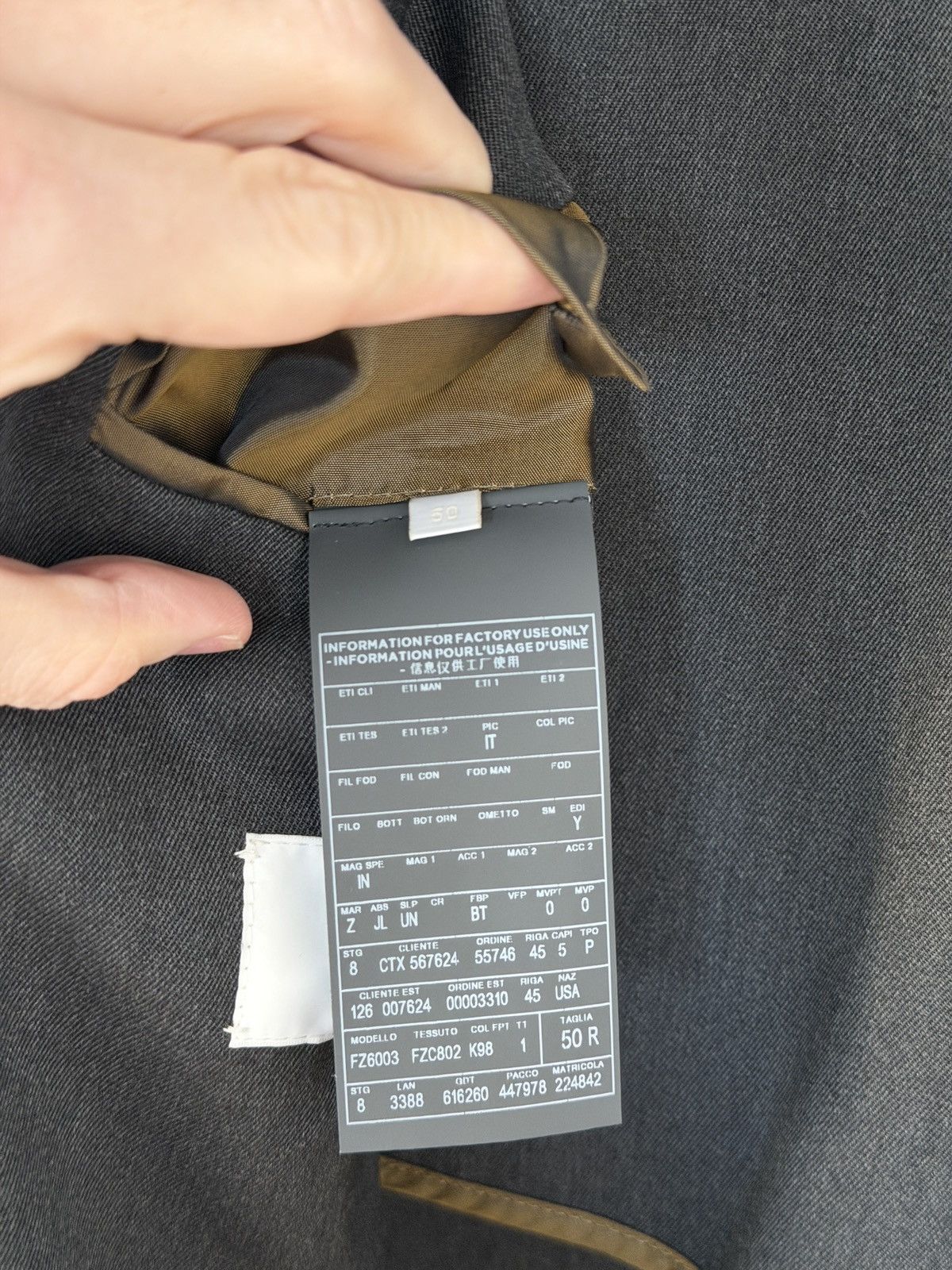 Ermenegildo Zegna × Fear of God Oversized Wool Trench Coat Anthracite 50 Size US L / EU 52-54 / 3 - 19 Thumbnail