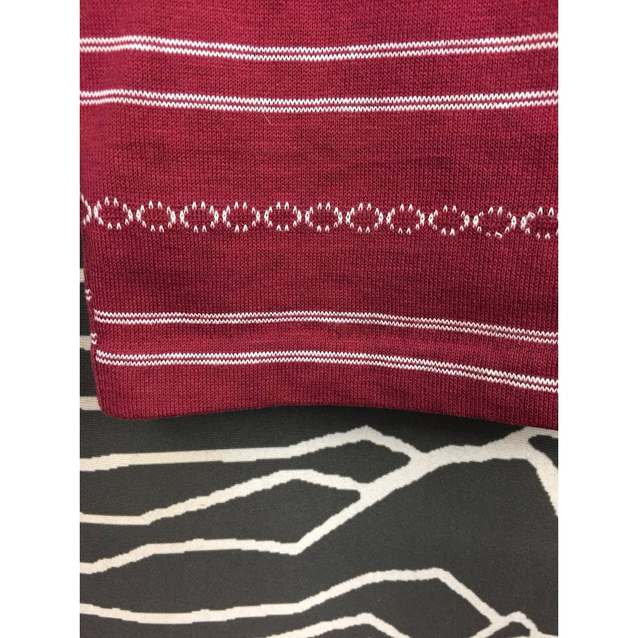 Vintage Vtg 90s Retro Style Patterned Single Stitch Henley Neck Tee Size US S / EU 44-46 / 1 - 7 Thumbnail