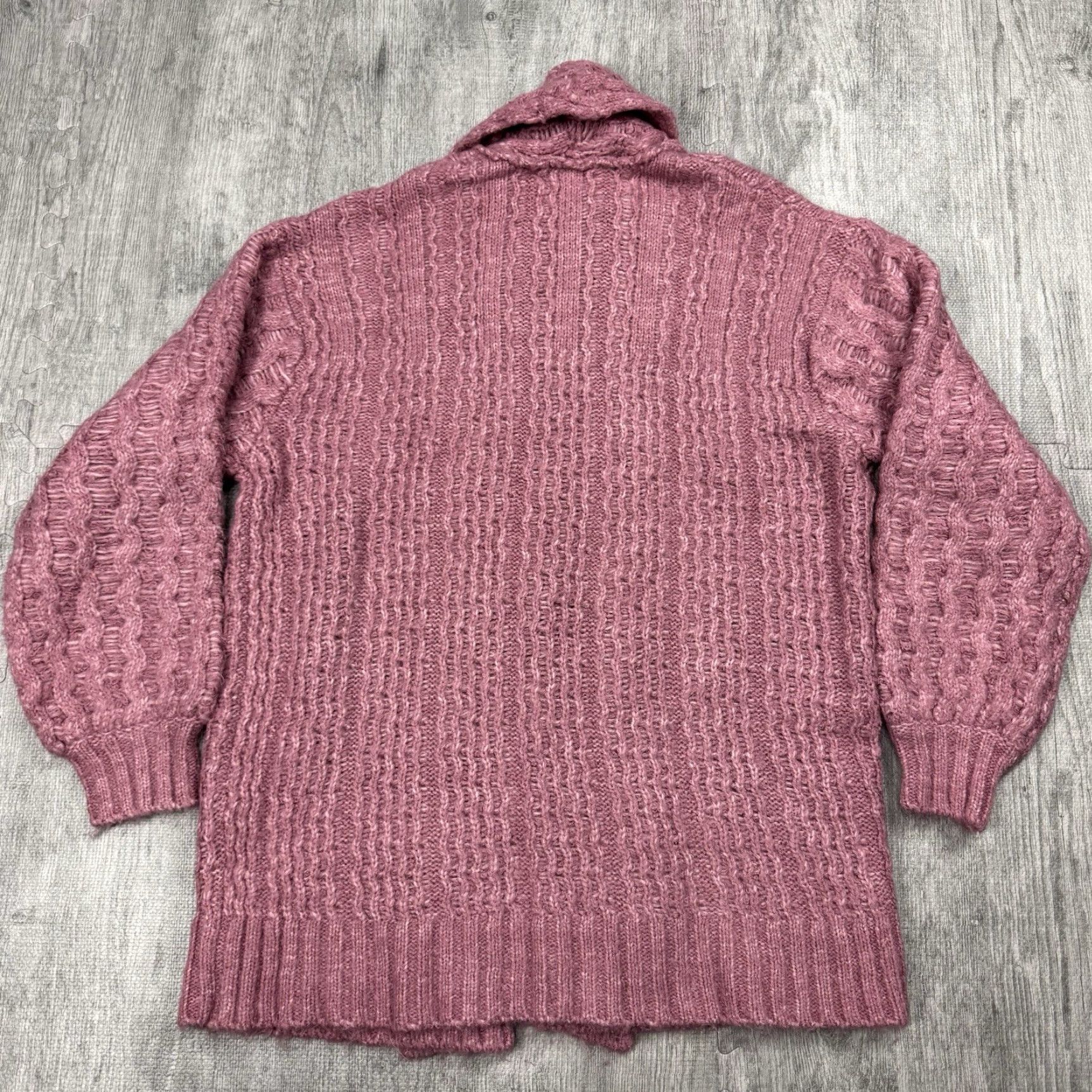 Anthropologie ANTHROPOLOGIE Oversized Chunky Knit Cardigan Shawl Collar Women’s Sweater Size S Pink Bohemian Size S / US 4 / IT 40 - 6 Thumbnail