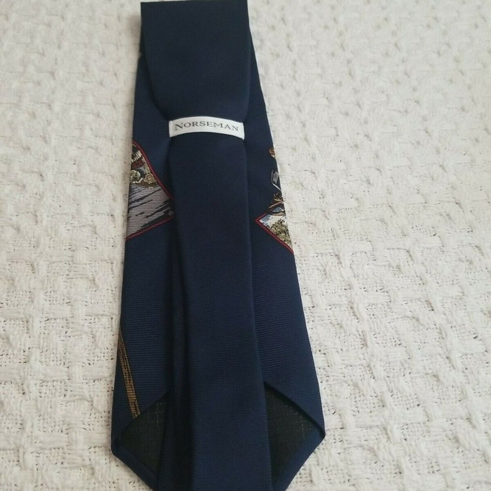 & Other Stories Norseman Men's Neck Tie Navy Blue Golf Bag Golf Clubs Size ONE SIZE - 4 Thumbnail