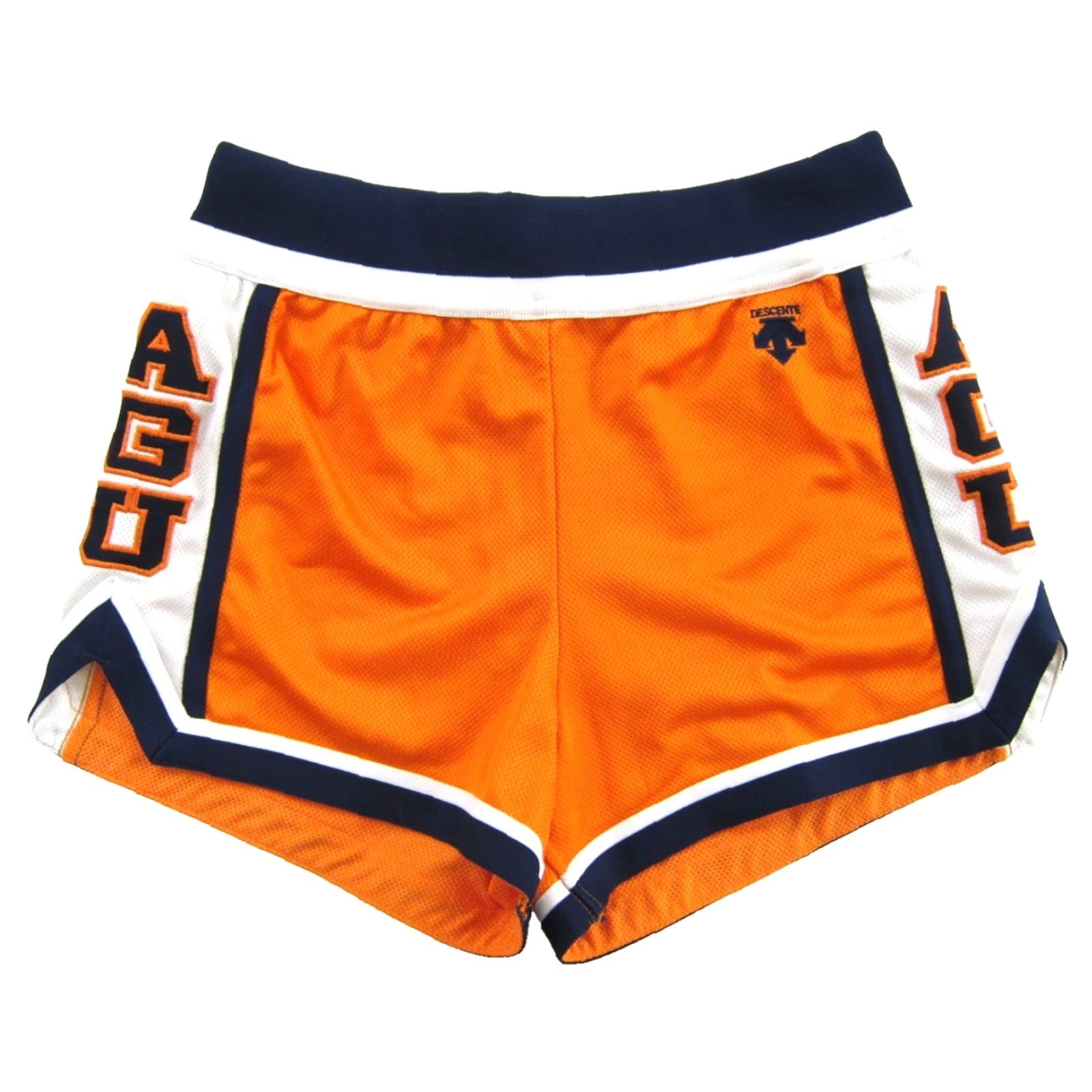 ESPIRIT VINTAGE Descente Five Spirit Basketball Gym Shorts Women S Orange Blue Nylon Spandex 90s Rise 3" Inseam Girls Womens Size 28" / US 6 / IT 42 - 2 Thumbnail