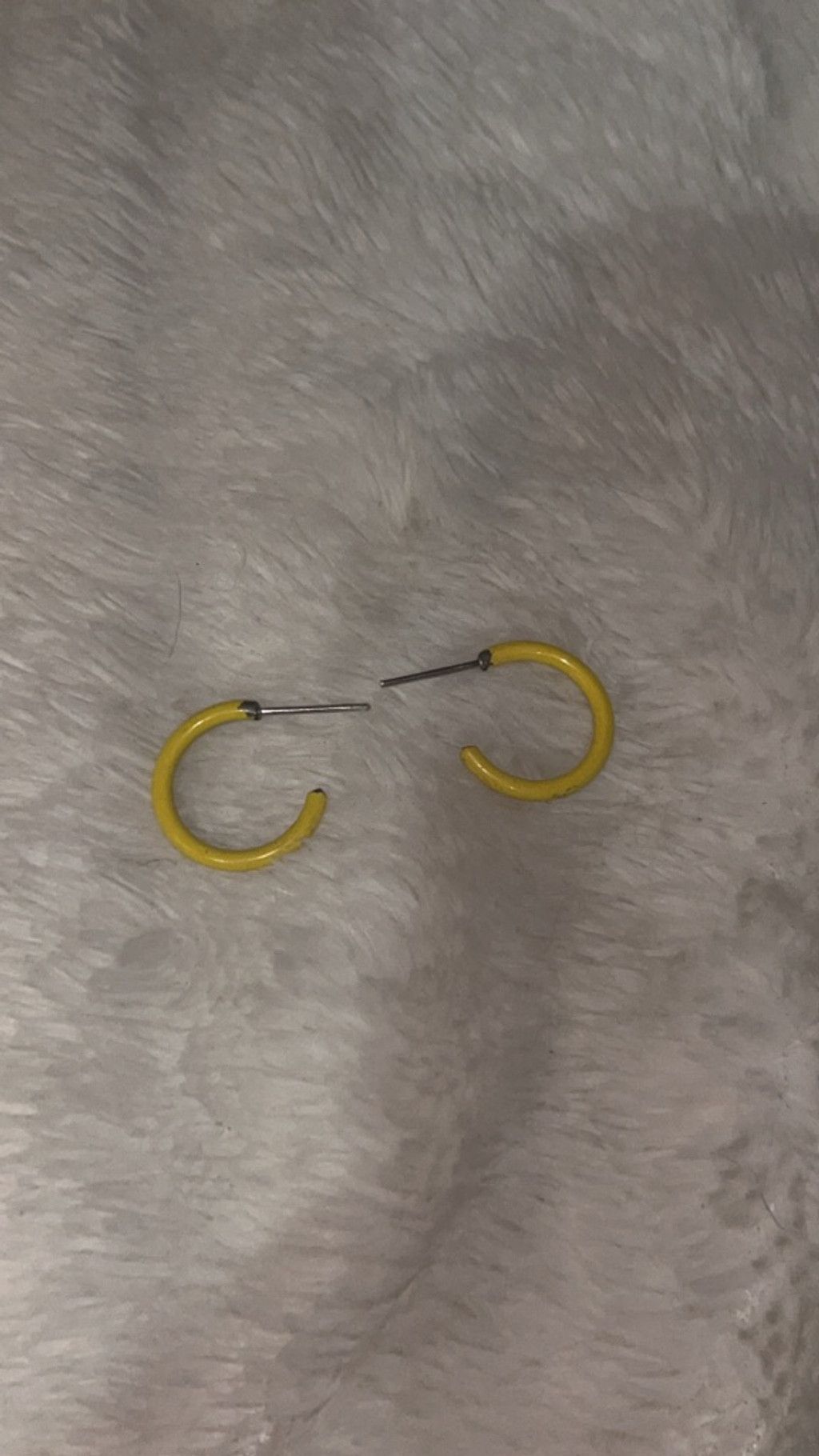 The Unbranded Brand Women's Unbranded Yellow Hoop Earrings One Size Size ONE SIZE - 1 Thumbnail