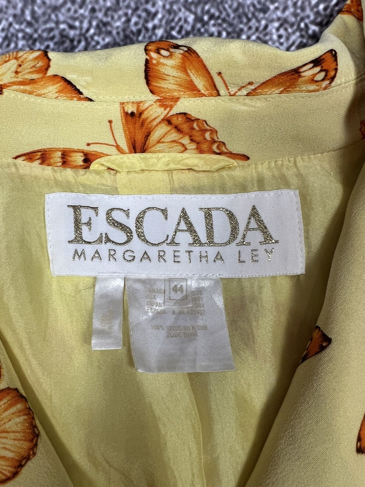 Escada Escada Butterfly yellow / orange women’s blazer Size M / US 6-8 / IT 42-44 - 9 Thumbnail