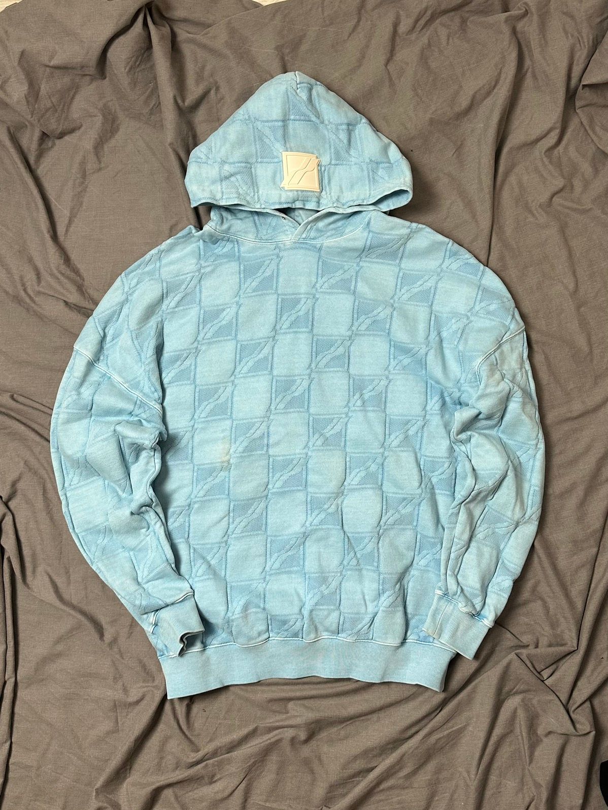 Pre-owned We11 Done Oversized Hoodie In Blue