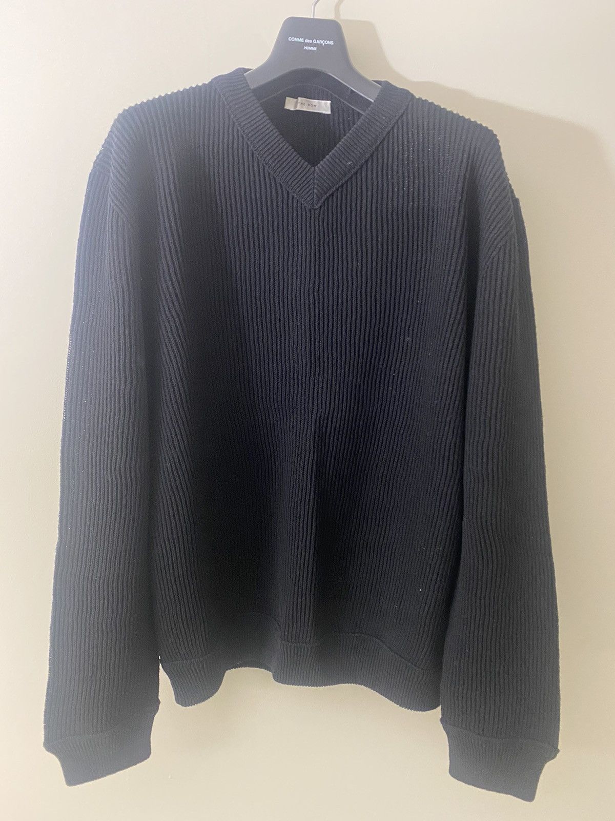 image of The Row Ss24 Corbin Sweater in Black, Men's (Size XL)