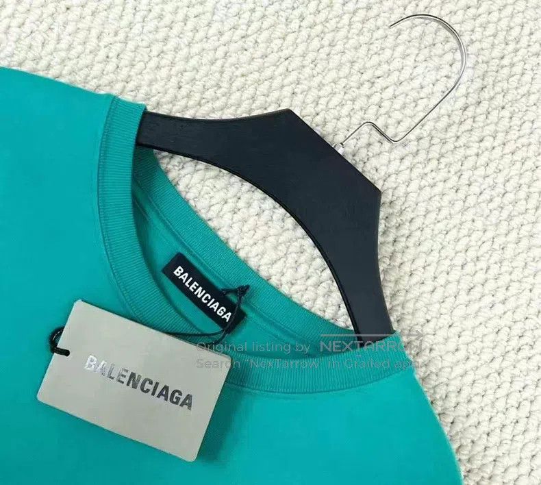 Balenciaga Balenciaga Lake Green Cola Logo Short Sleeve Size US L / EU 52-54 / 3 - 3 Thumbnail
