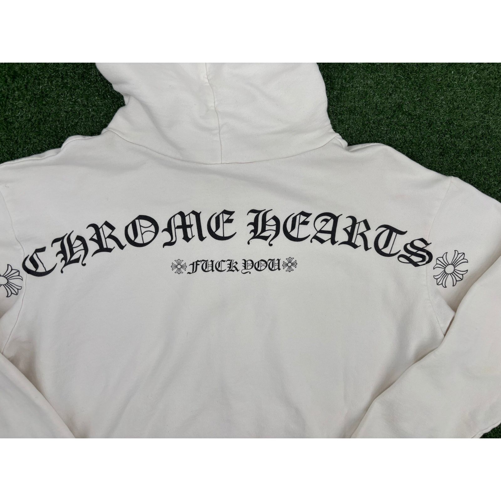 Chrome Hearts Chrome Hearts "F You' T-Bar Logo White Zip-Up Hoodie Size LG Size US L / EU 52-54 / 3 - 4 Thumbnail