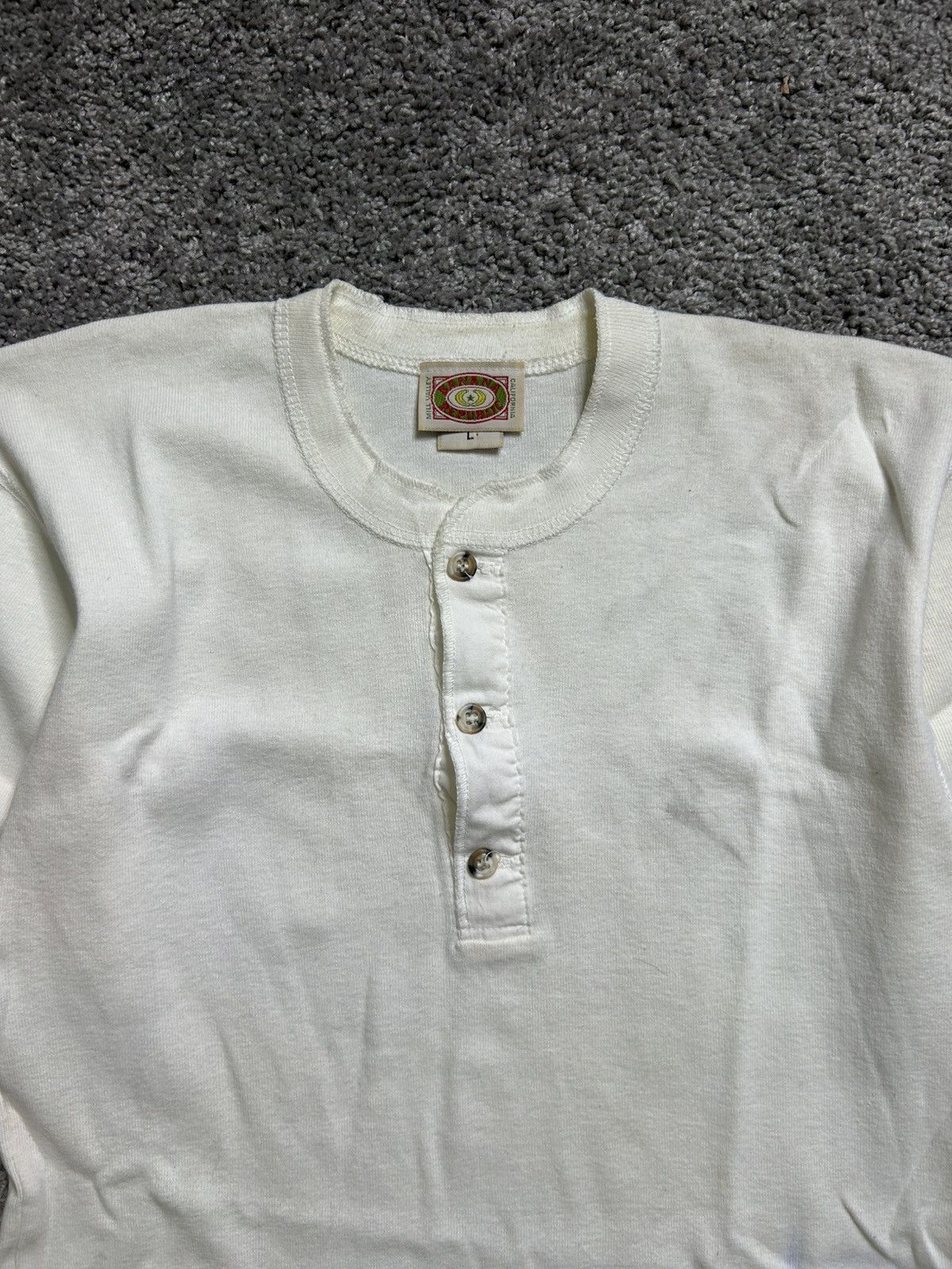 Banana Republic Vintage 80s Banana Republic Henley Tee White USA Size US L / EU 52-54 / 3 - 2 Thumbnail