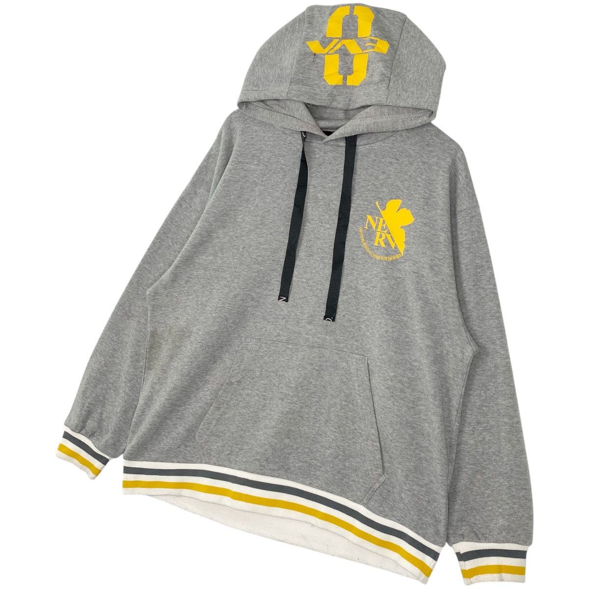 Vintage Vintage Evangelion Hoodie Sweater Gray Pullover Size L Size US L / EU 52-54 / 3 - 2 Thumbnail