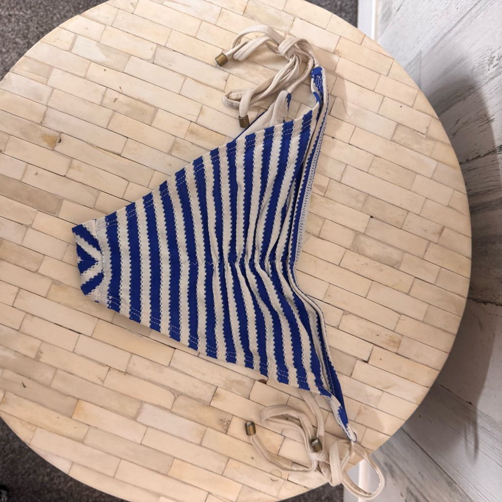 Other Vitamin A Bikini Bottom MED Striped Tie Side Cheeky Swim Size ONE SIZE - 3 Thumbnail