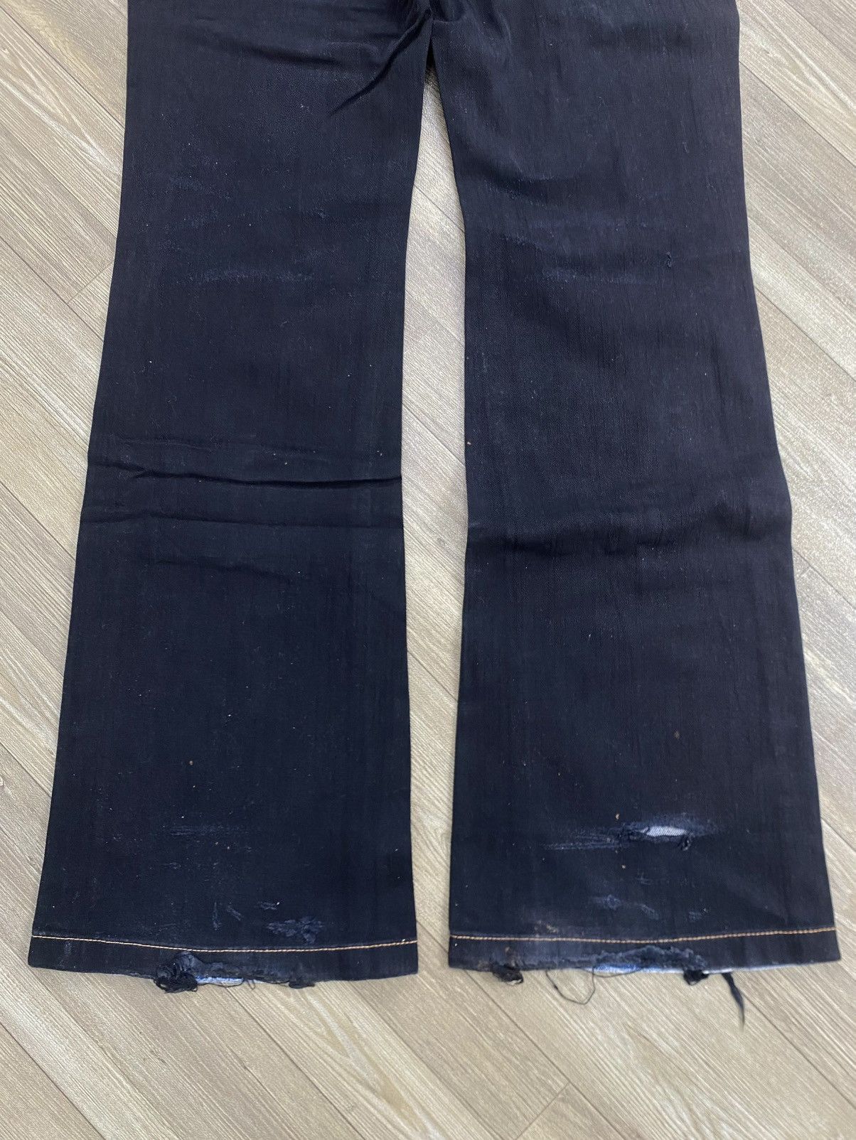 If Six Was Nine 2000s Algonquins Distressed Punk Studded Lgb Flared Jeans Size US 28 / EU 44 - 13 Thumbnail