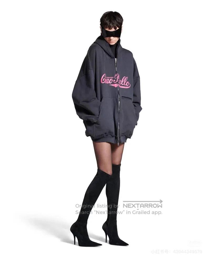 Balenciaga Balenciaga Zip-up Hooded Sweatshirt Size US M / EU 48-50 / 2 - 7 Thumbnail