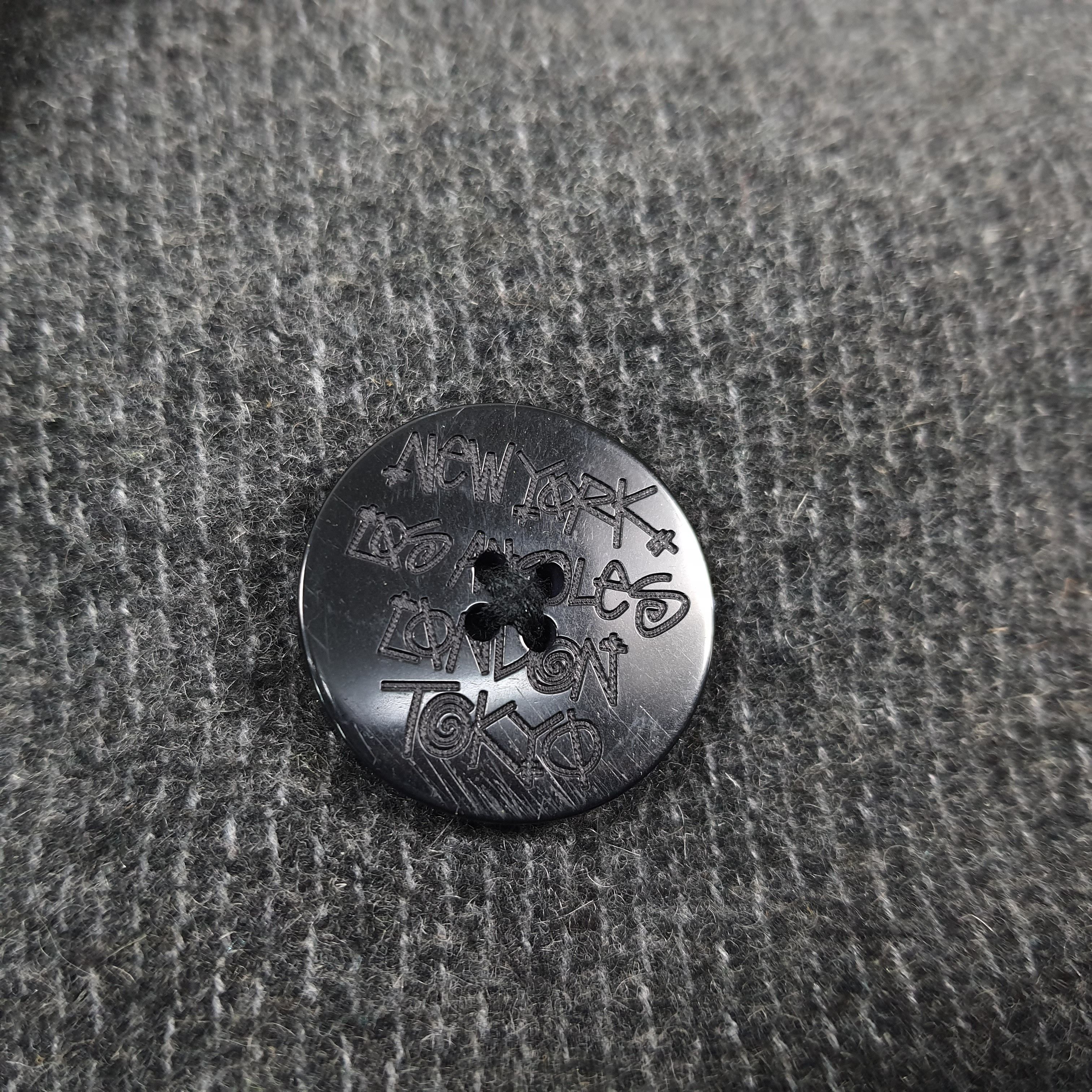 Stussy Vintage Stussy Japan Tweed Knit Breasted Peacoat C309N6 Size US XS / EU 42 / 0 - 5 Thumbnail