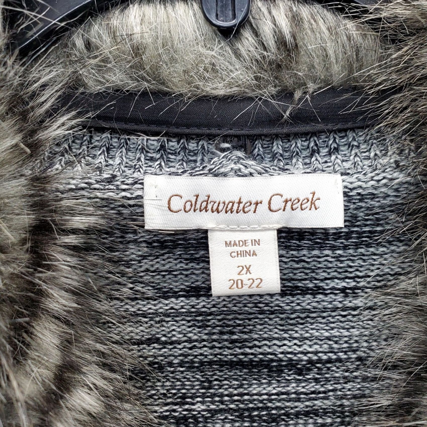 Coldwater Creek Coldwater Creek Cardigan Womens 2X Knit Multicolor Detachable Faux Fur Collar Shirt? Size XXL / US 16-18 / IT 52-54 - 5 Thumbnail