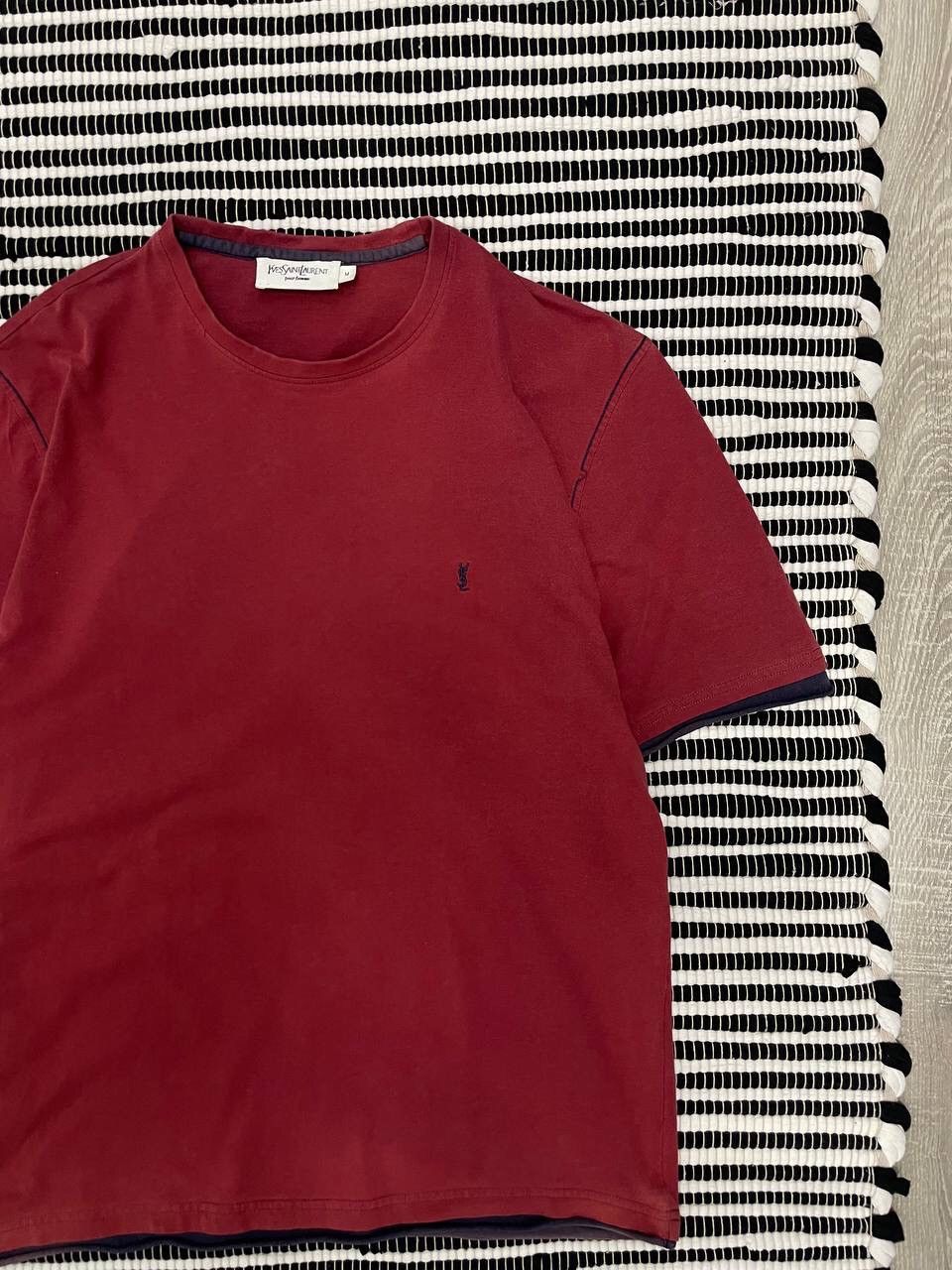 Japanese Brand × Vintage × Yves Saint Laurent Vintage Yves Saint Laurent YSL Sun Faded T-Shirt Y2K Size US M / EU 48-50 / 2 - 3 Thumbnail