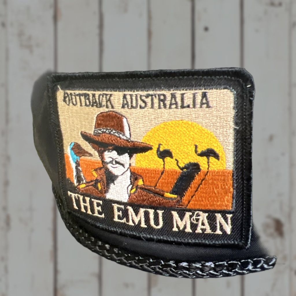 Vintage VINTAGE The Emu Man Outback Australia Black snapback hat Big Bird Nike Size ONE SIZE - 1 Thumbnail
