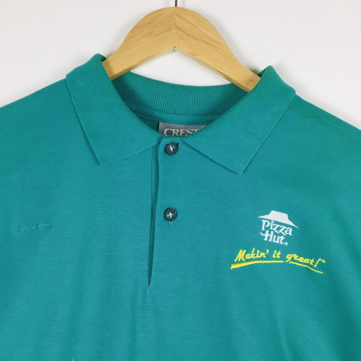 Vintage Vintage 90s Pizza Hut Polo Tee Size US L / EU 52-54 / 3 - 6 Thumbnail
