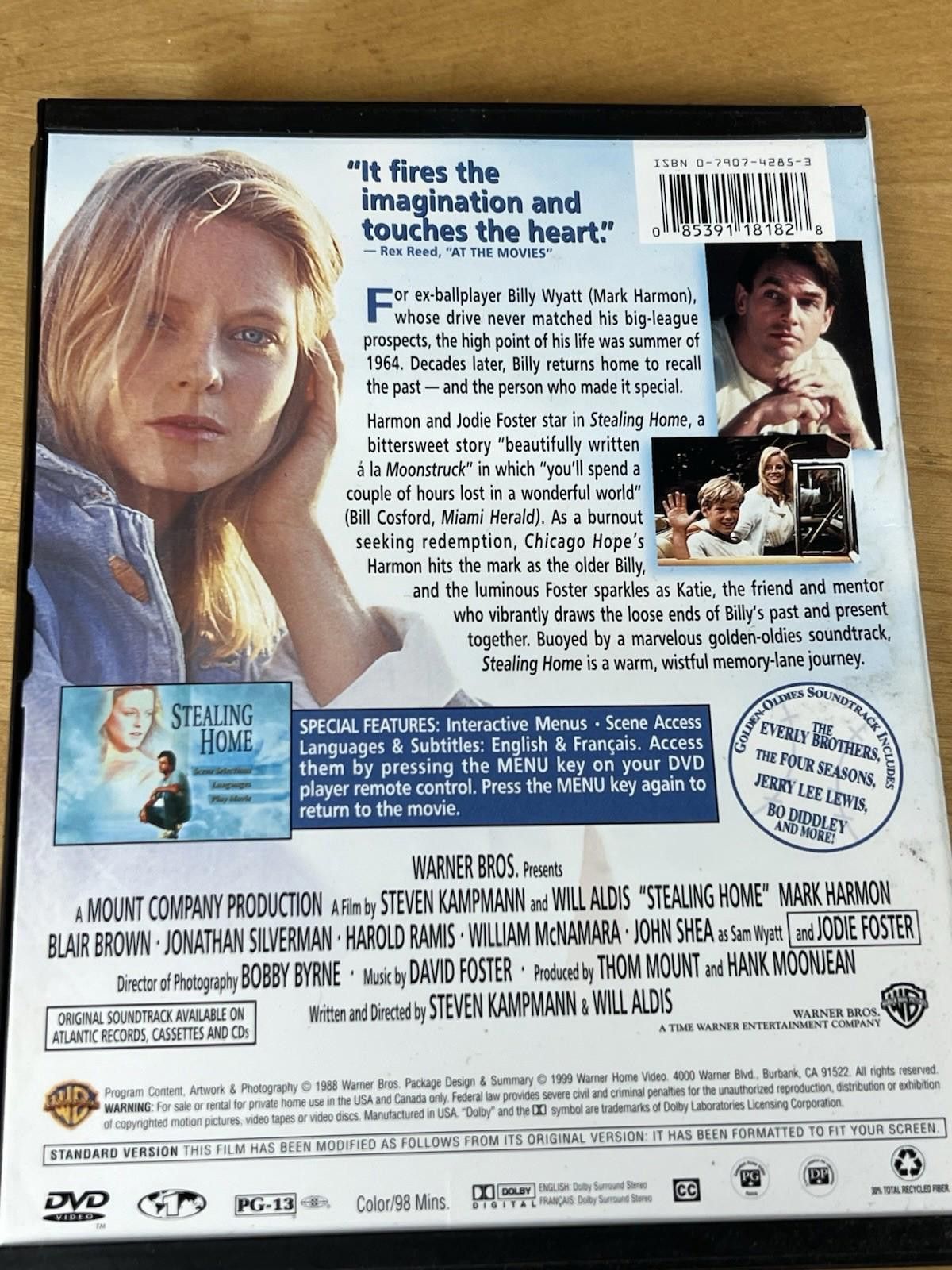 Other Stealing Home DVD. Mark Harmon, Jodie Foster Size ONE SIZE - 9 Thumbnail